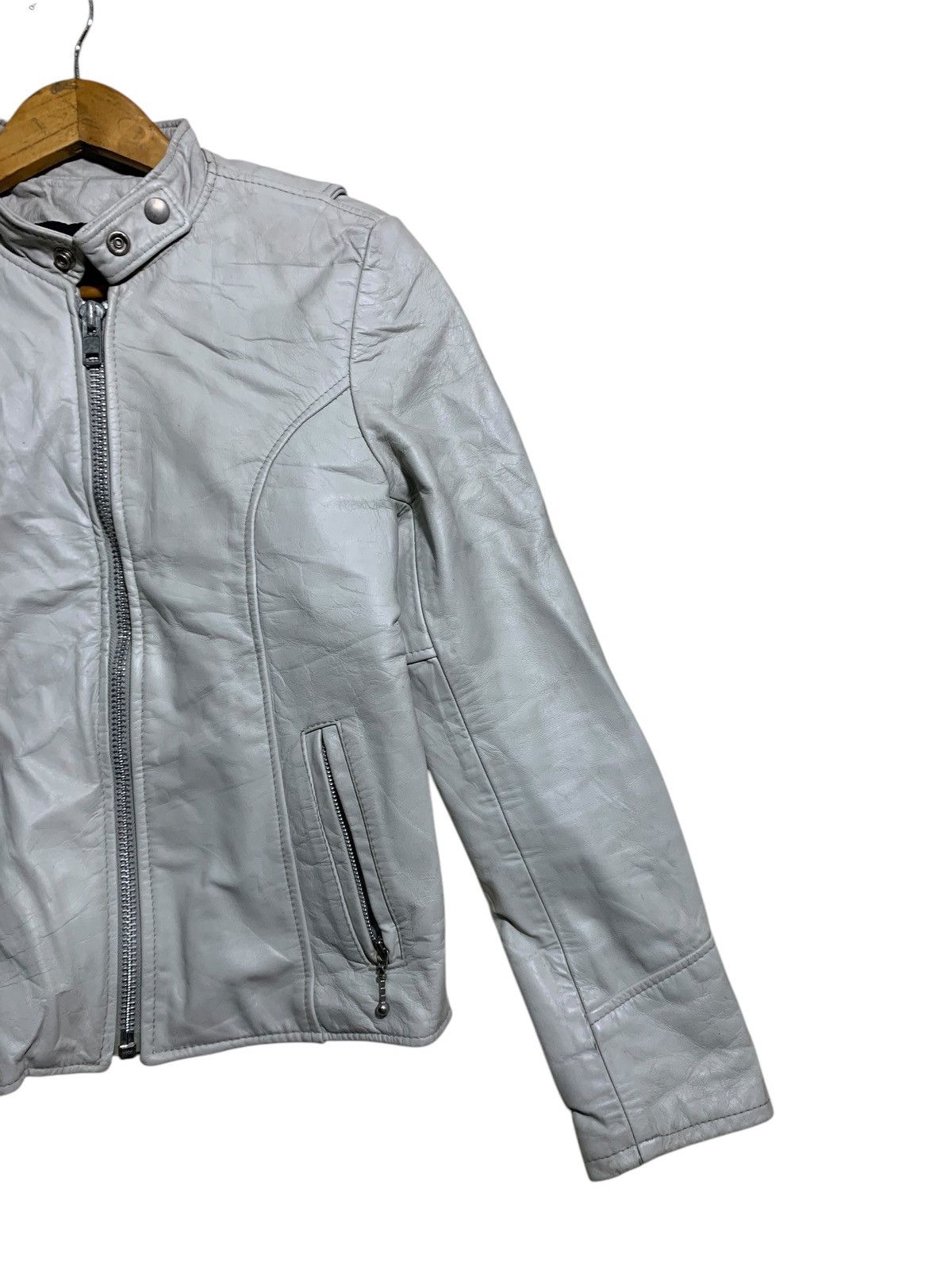 Genuine Leather 🔥GENUINE LEATHER BIKERS JACKETS WHITE Size US S / EU 44-46 / 1 - 3 Thumbnail