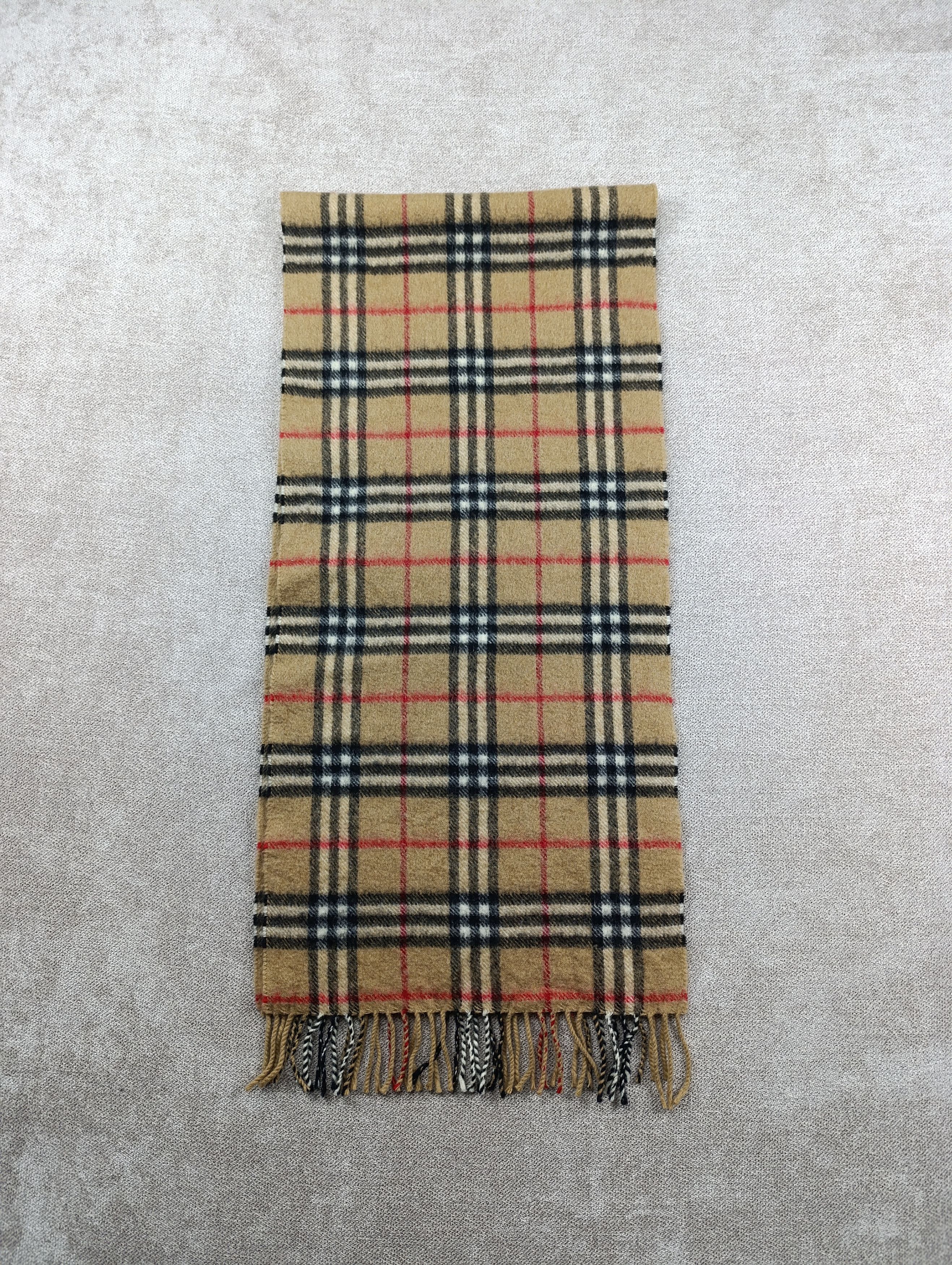 Burberry Burberrys Burberry Nova Check Vintage Wool \ Cashmere Scarf Size ONE SIZE - 13 Thumbnail