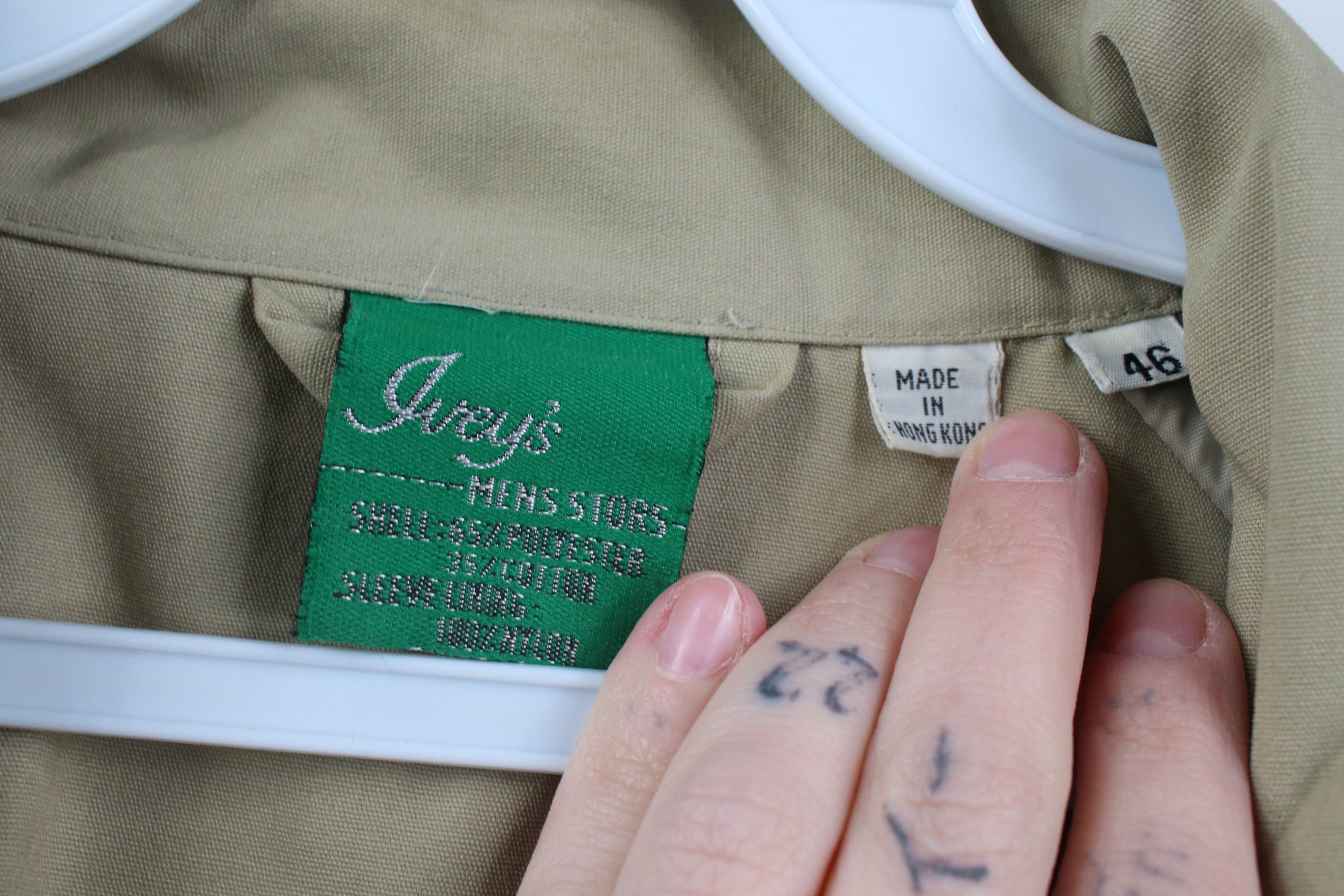 Vintage Vintage 70s Streetwear Canvas Cafe Racer Bomber Jacket Beige Size US XXL / EU 58 / 5 - 10 Thumbnail