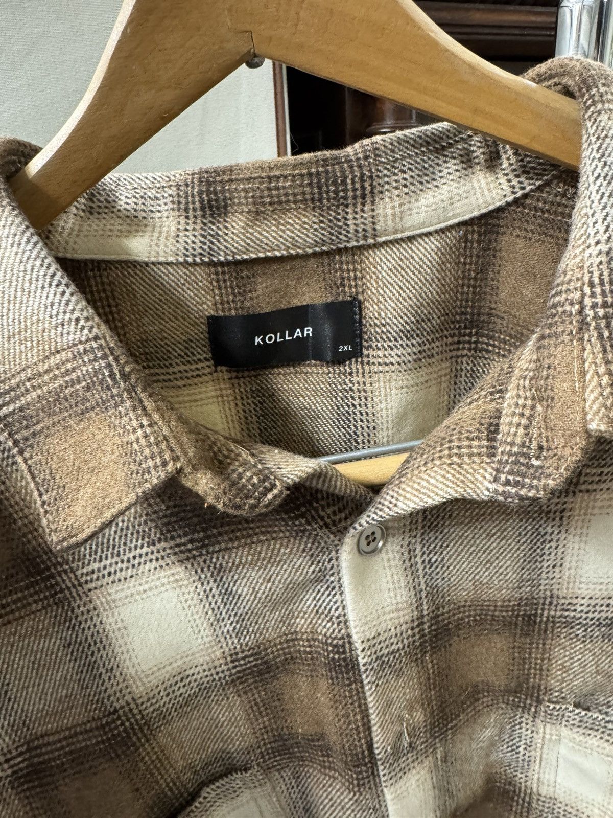 Designer × Kollar Clothing Kollar clothing Flannel Shirt - Beige Size US XXL / EU 58 / 5 - 5 Thumbnail