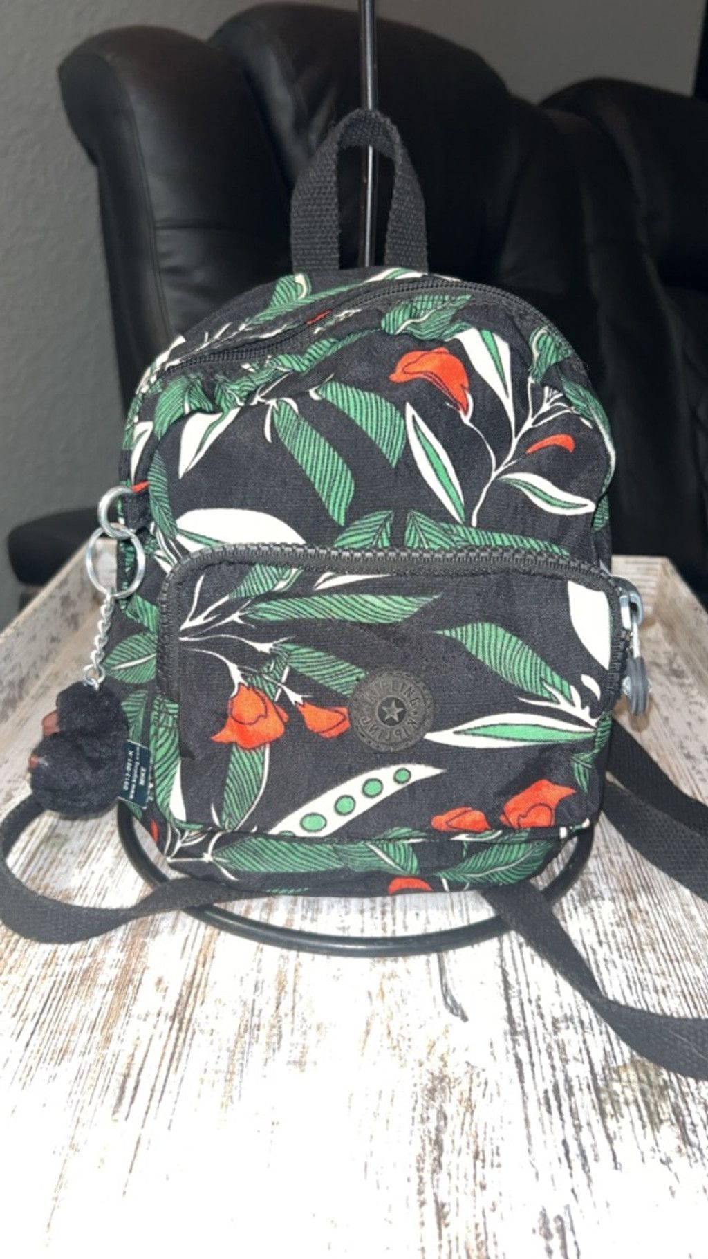 Other Women's Kipling Mini Bag One Size Black Green Floral Size ONE SIZE - 1 Thumbnail