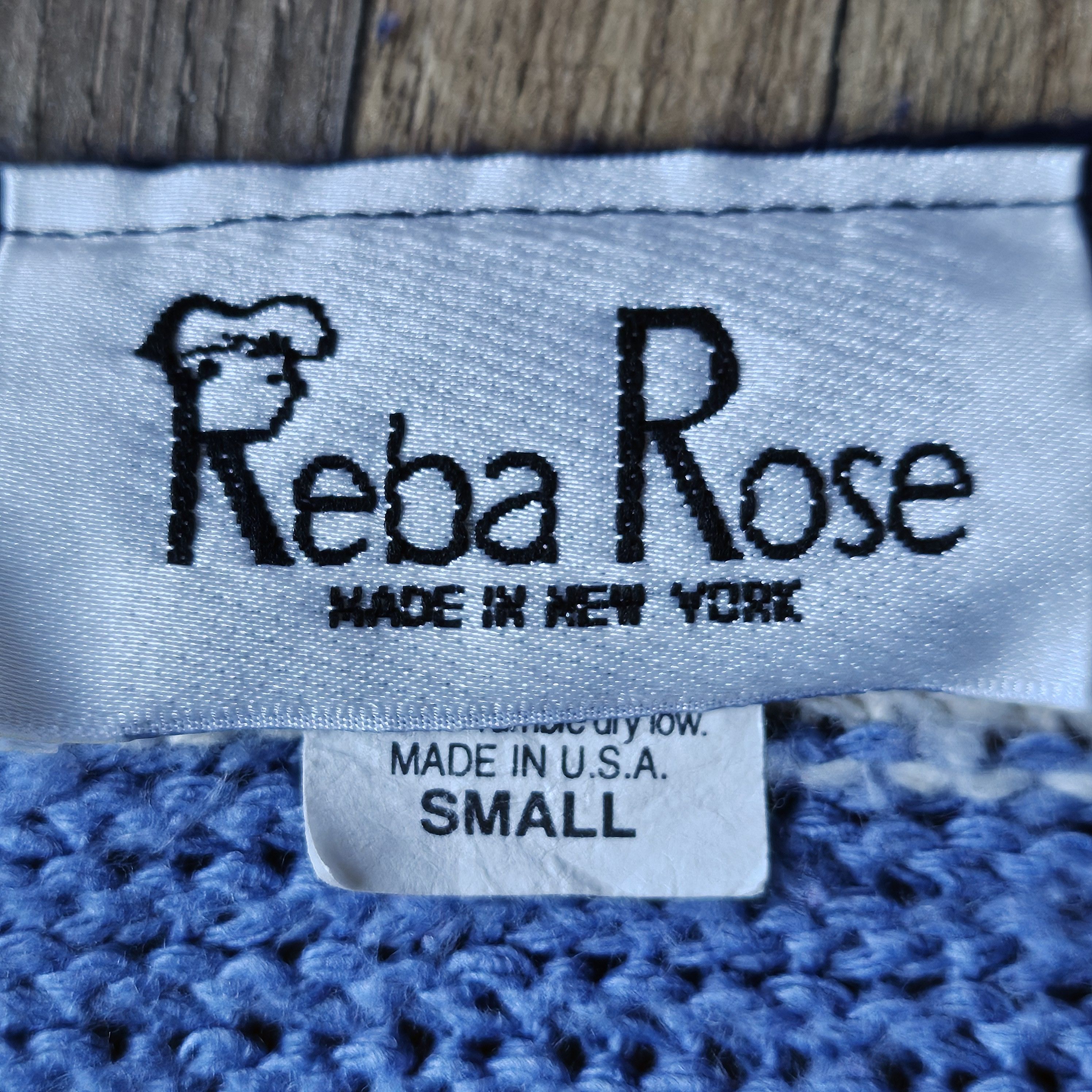 Vinti Andrews Reba Rose vintage '70s blue striped knit cardigan sweater. Size S / US 4 / IT 40 - 5 Thumbnail
