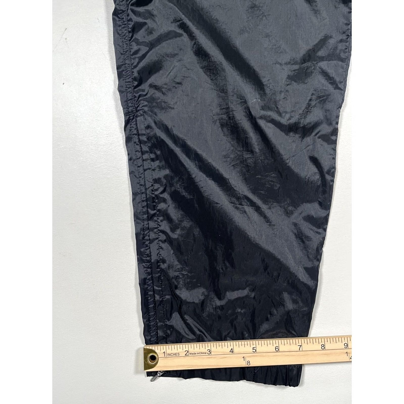 Nike VINTAGE Nike Track Pants Mens Large Black Elastic Waist Ankle Zip Athletic Size US 33 - 5 Thumbnail