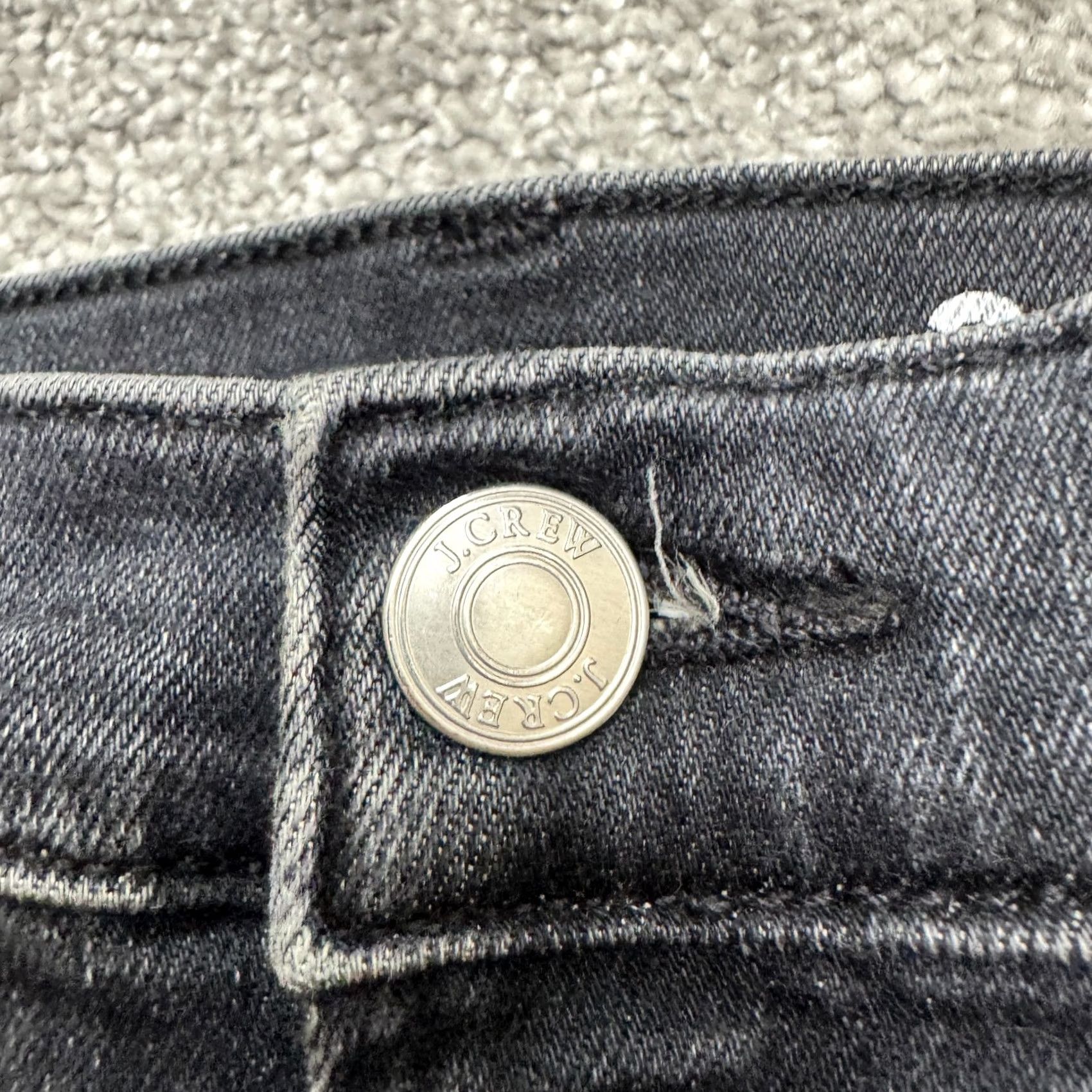 J.Crew J.Crew Jeans 9" Toothpick Skinny Denim Women 32 Tall Black Dark Wash Stretch Size 24" / US 00 / IT 34 - 3 Thumbnail