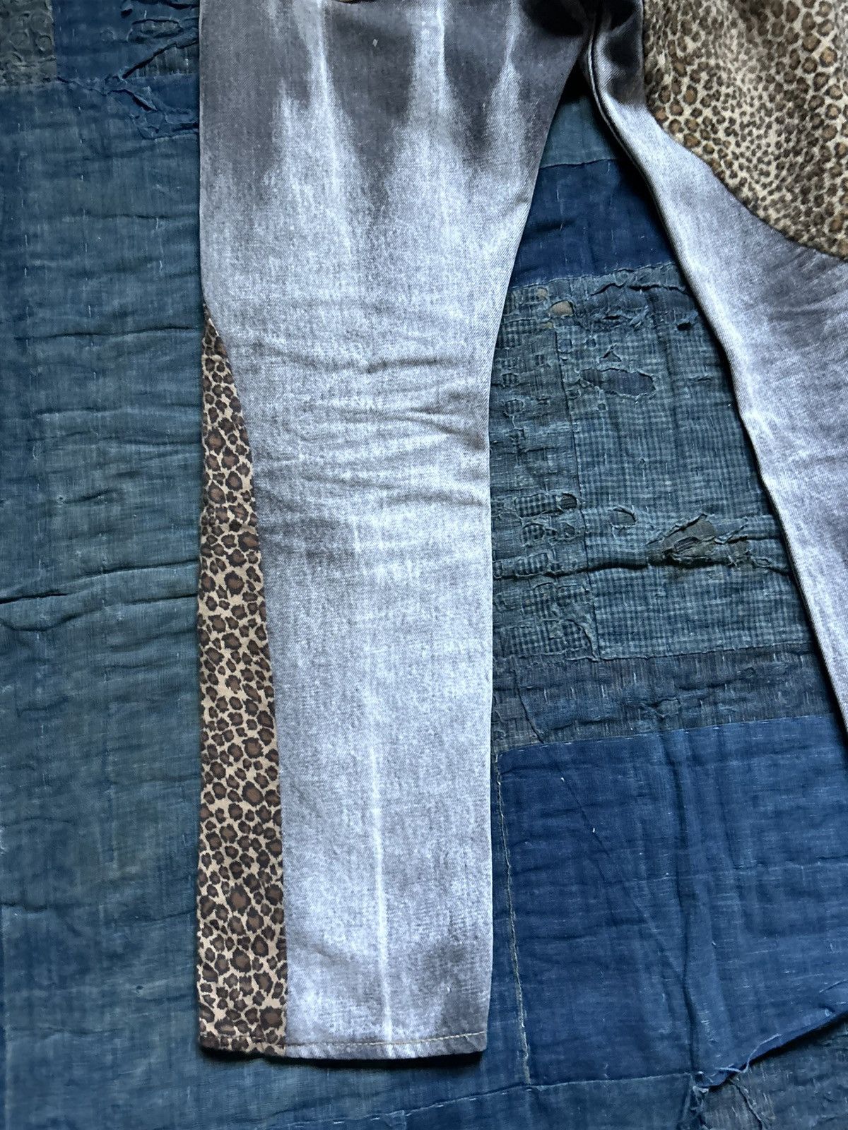 Kapital × Kapital Kountry kapital leopard patchwork black denim Size US 31 - 10 Thumbnail