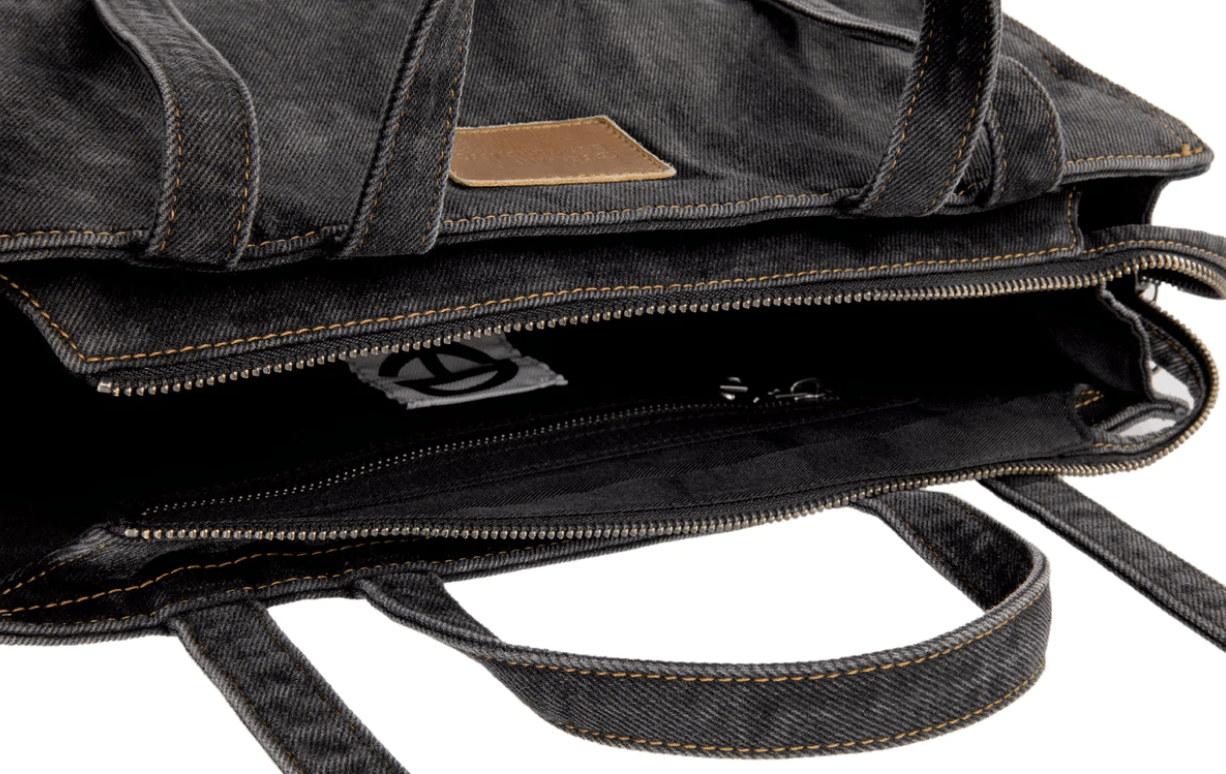 Telfar Medium Denim Shopper - Black Size ONE SIZE - 3 Thumbnail