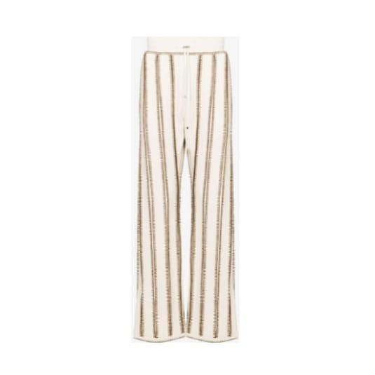 Amiri o1gr1nt0824 Stitch Track Flare in Alabaster Size US 32 / EU 48 - 1 Thumbnail