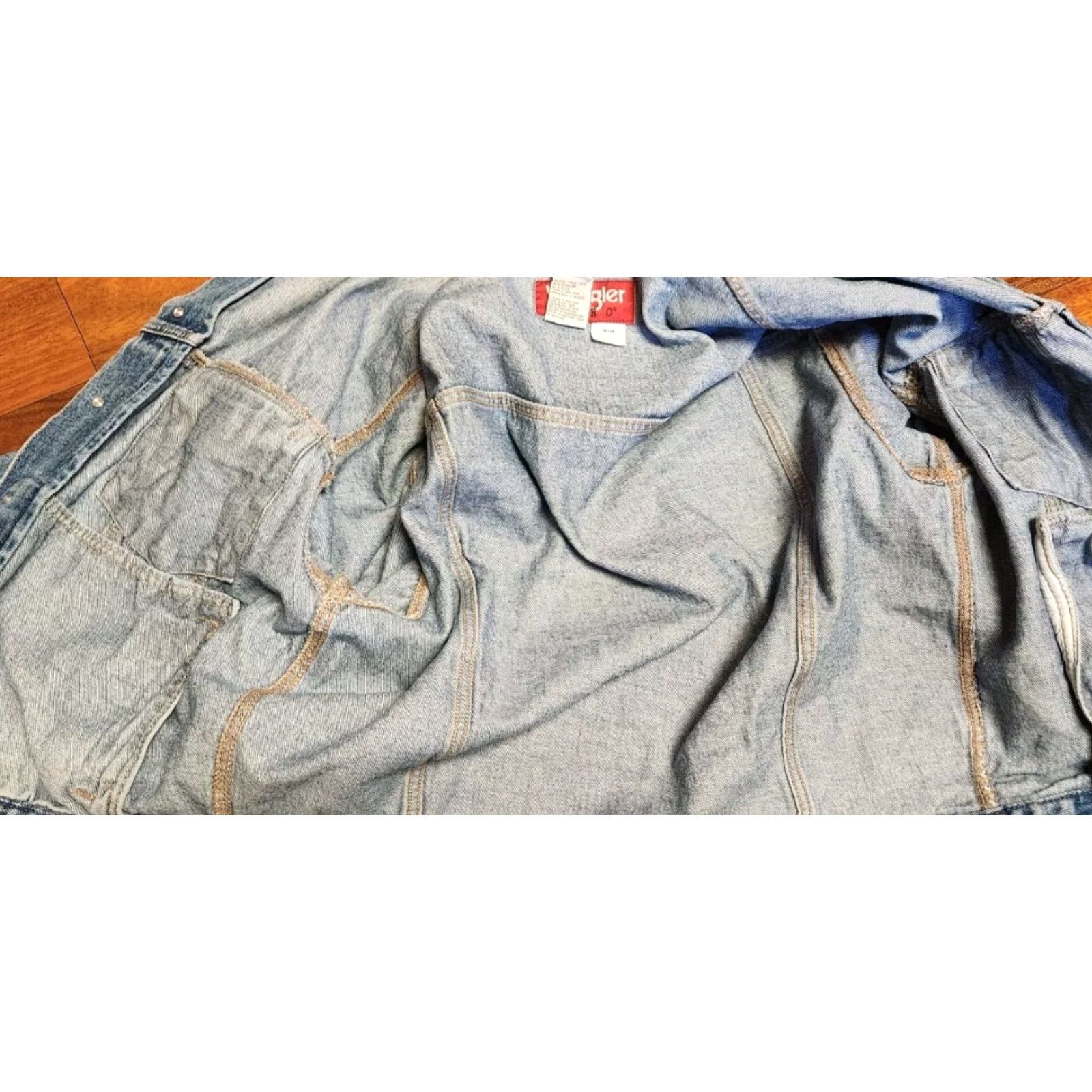 Wrangler VINTAGE Wrangler Hero Jacket Mens M Medium Denim Blue Trucker Button Up 90s Western Casual Shirt Size US 31 - 6 Thumbnail