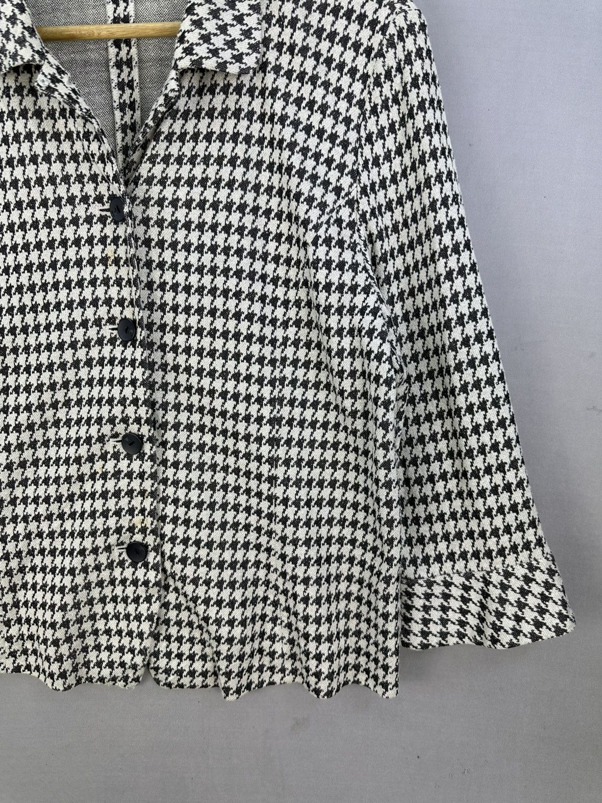 Pierre Cardin Pierre Cardin Houndstooth Rayon Coat Jacket Size S / US 4 / IT 40 - 3 Thumbnail