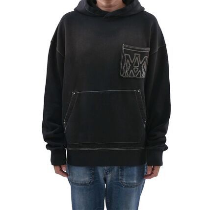 Amiri o1h1sh11225 Ma Outline Oversized Hoodie in Black Size US M / EU 48-50 / 2 - 3 Thumbnail