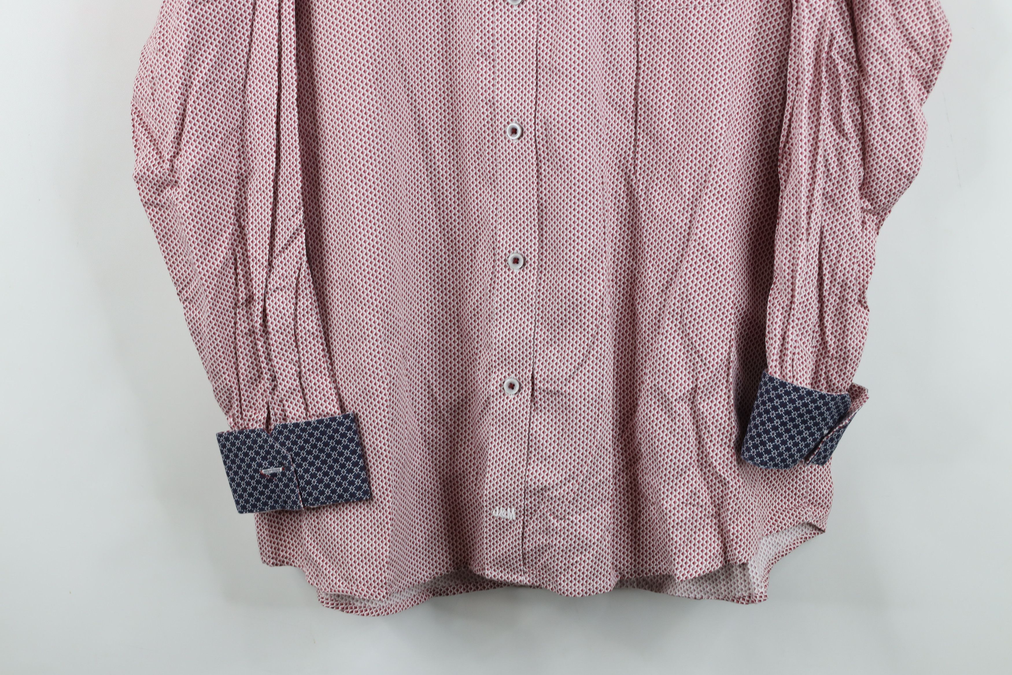 Johnston & Murphy Johnston & Murphy Cuff Diamond Collared Button Shirt Cotton Size US XL / EU 56 / 4 - 3 Thumbnail
