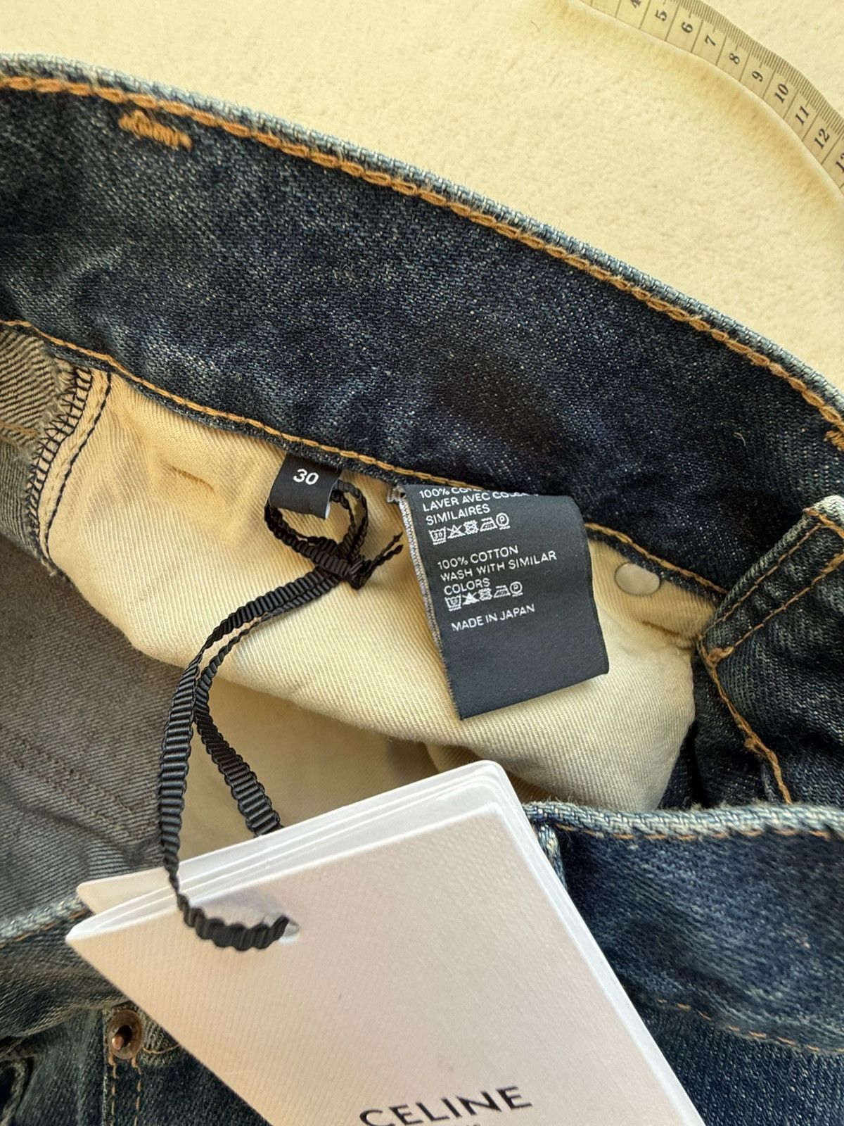 Celine Celine Hedi Slimane Dark union wash Francoise jeans 30 $1200 Size US 30 / EU 46 - 23 Thumbnail