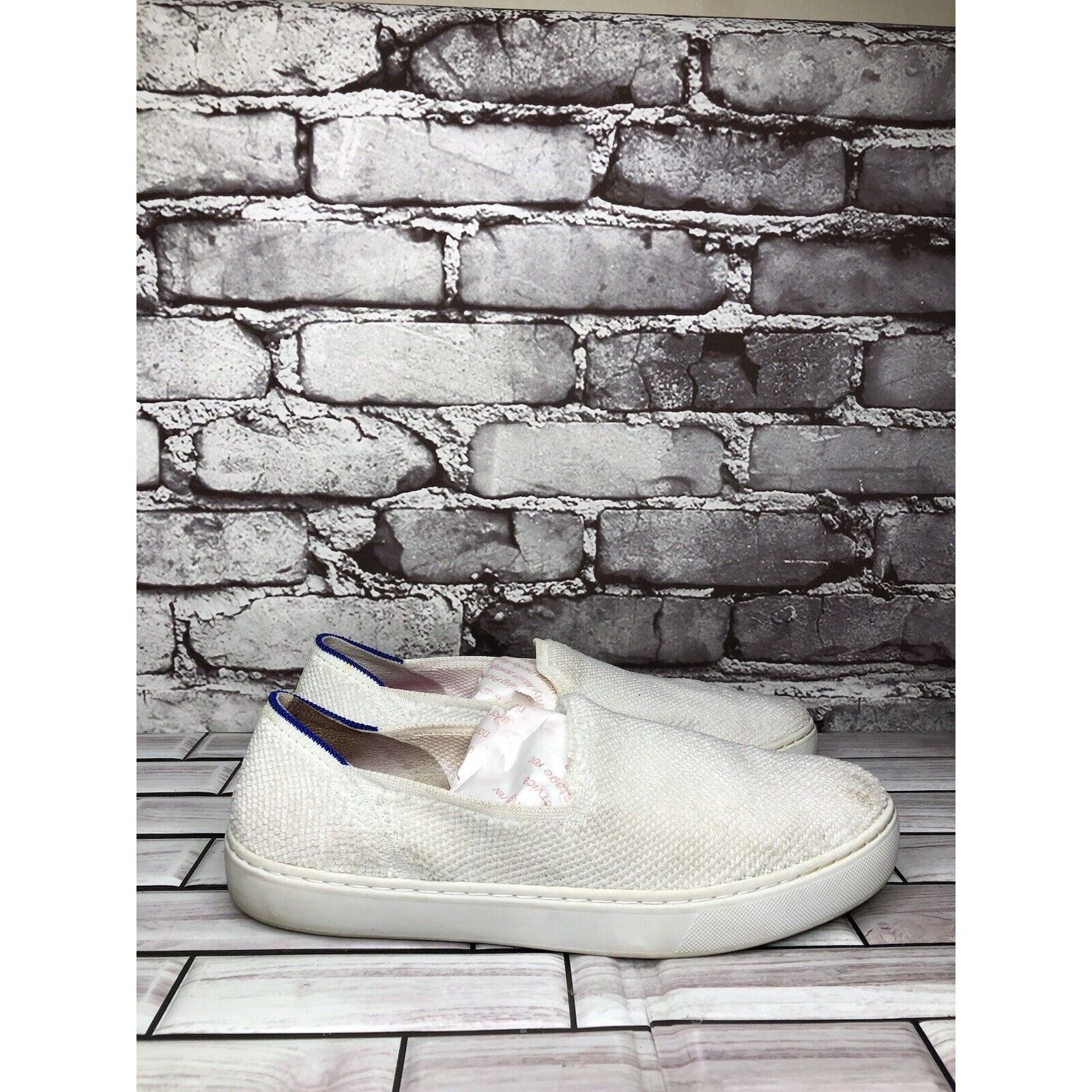 Other Rothy's The Sneakers White Terry Cloth Fabric Slip On Comfor Size US 9 / IT 39 - 1 Thumbnail