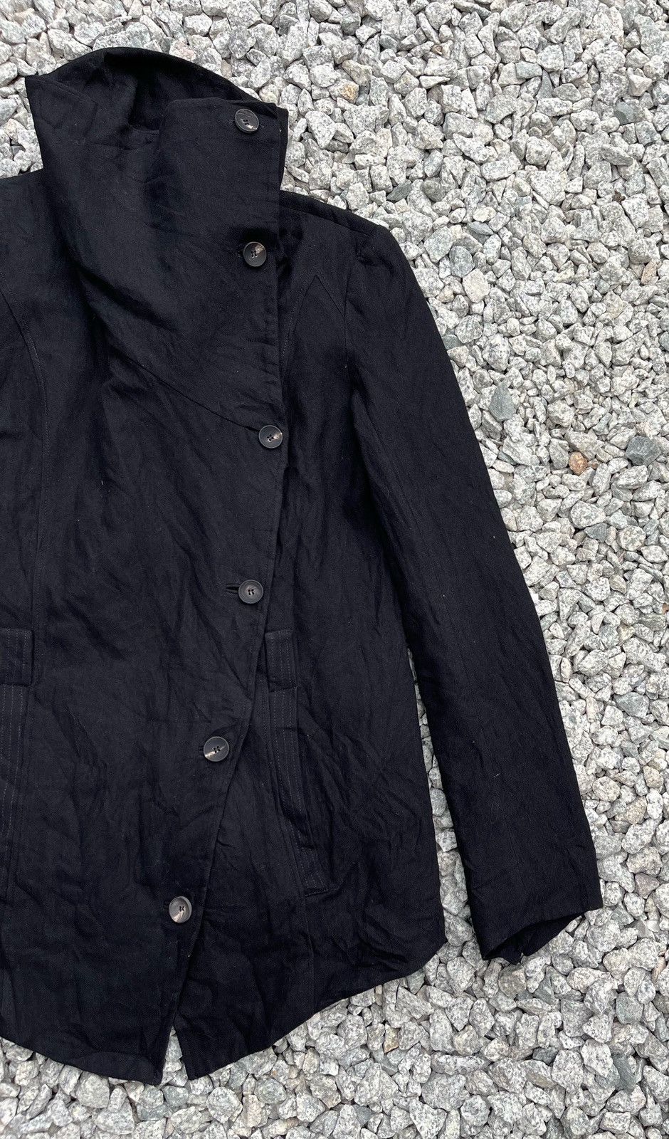 Helmut Lang 🔥 HELMUT LANG 'SAMURAI' ASYMMETRICAL BUTTON JACKET Size US S / EU 44-46 / 1 - 11 Thumbnail