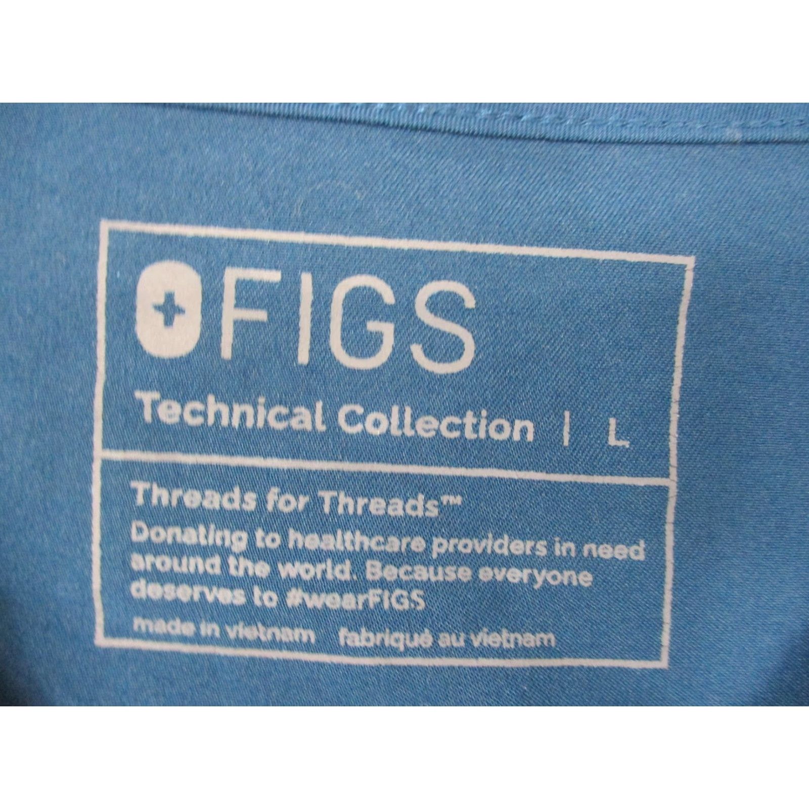 Vintage FIGS Scrub Shirt Womens Large Blue Catarina Technical Collection Medical Uniform Size L / US 10 / IT 46 - 3 Thumbnail