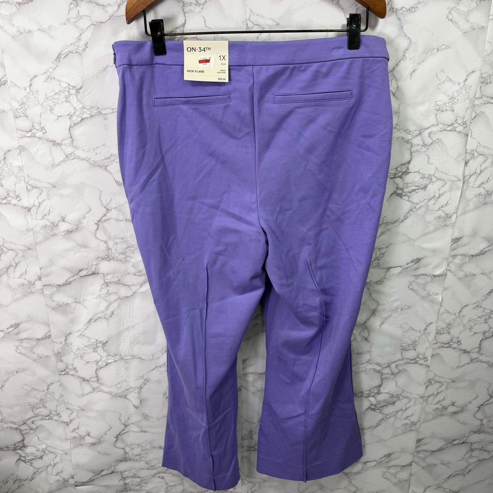 Macys On 34th Macys Women’s Pants sz 1X Purple NEW #G552 Size 39" - 4 Thumbnail