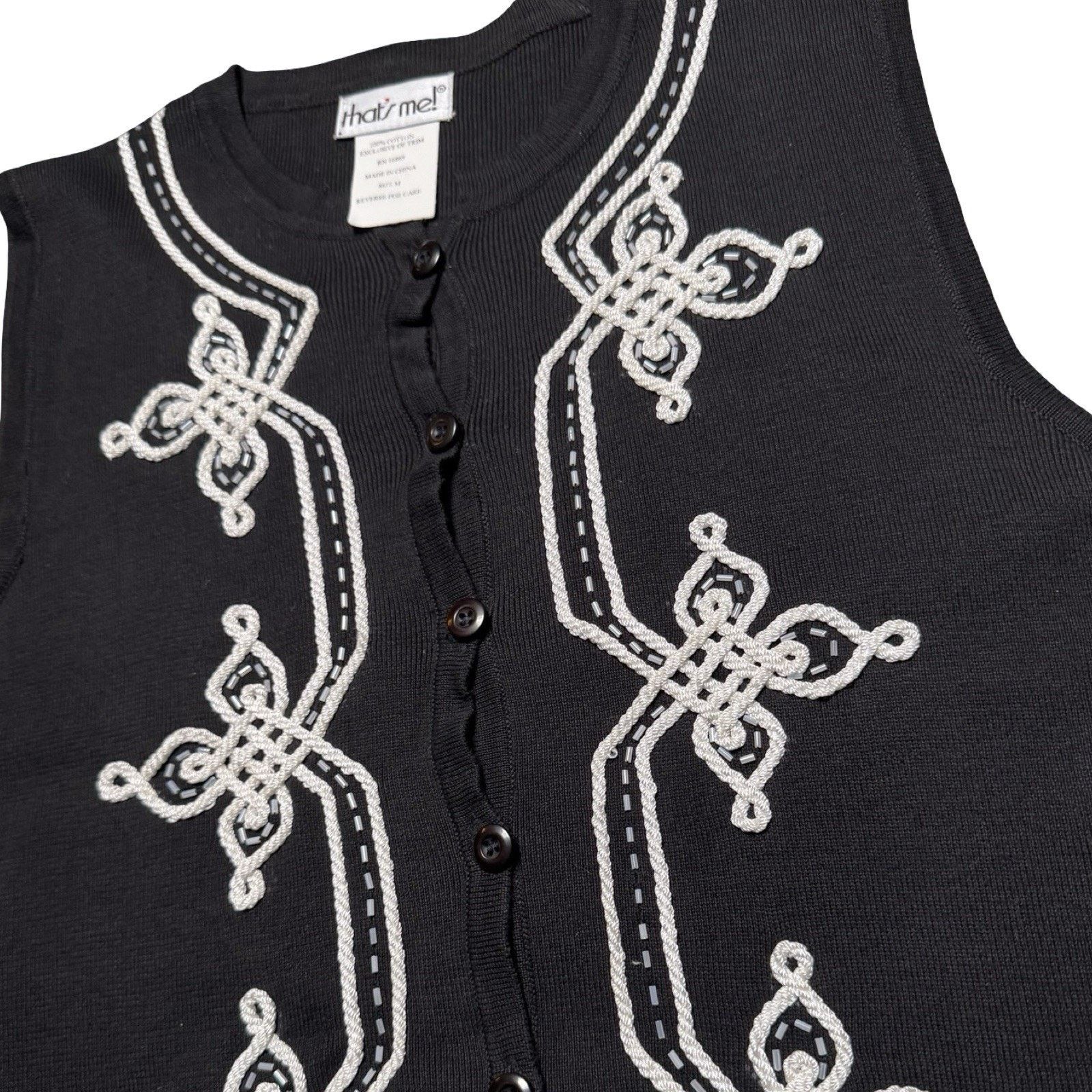 Vintage Vintage 90s That’s Me! Floral Knit Vest Women’s Size M Size M / US 6-8 / IT 42-44 - 3 Thumbnail