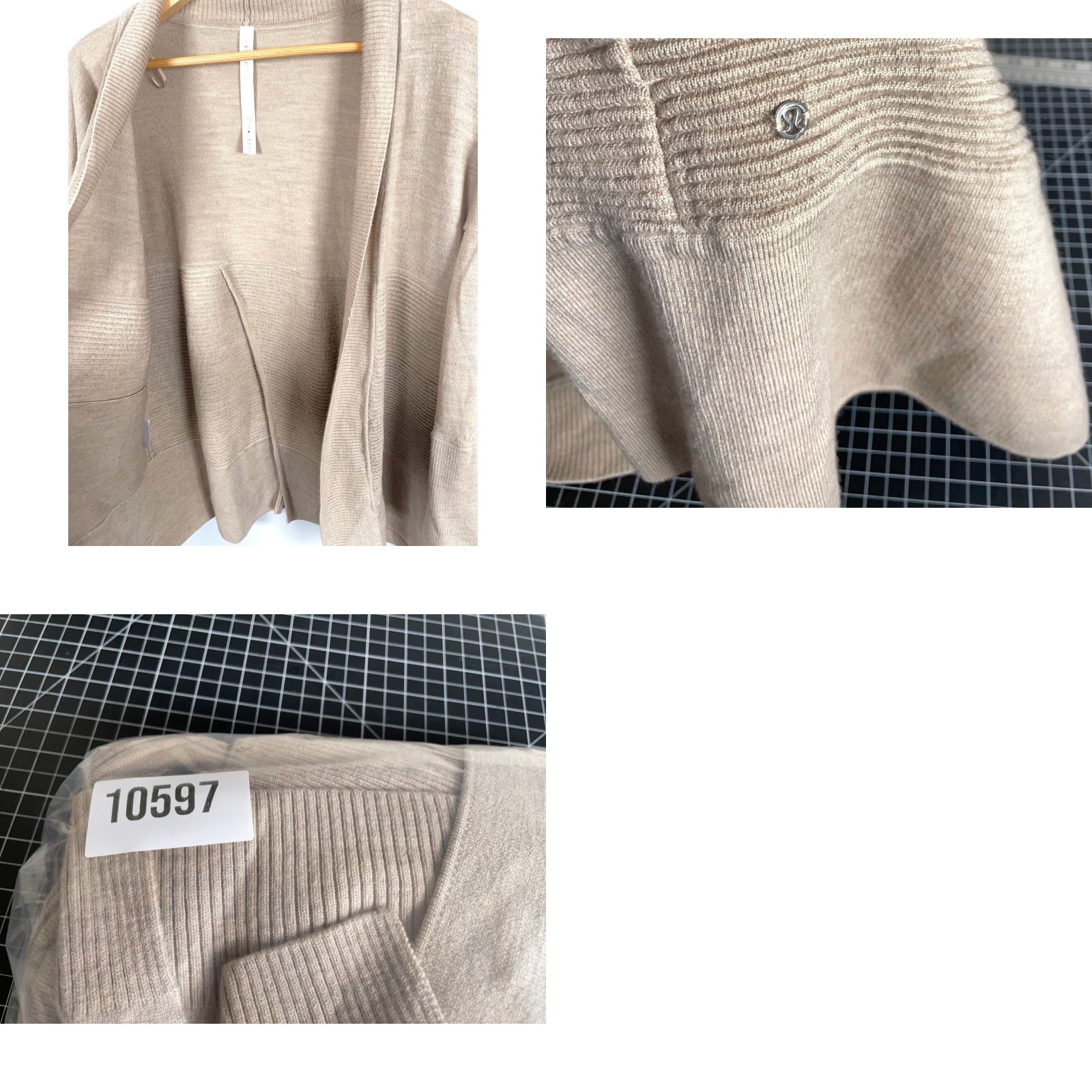 Lululemon Lululemon Cardigan Sit In Lotus Open Front Beige Merino Wool 8 Women's Size M / US 6-8 / IT 42-44 - 9 Thumbnail