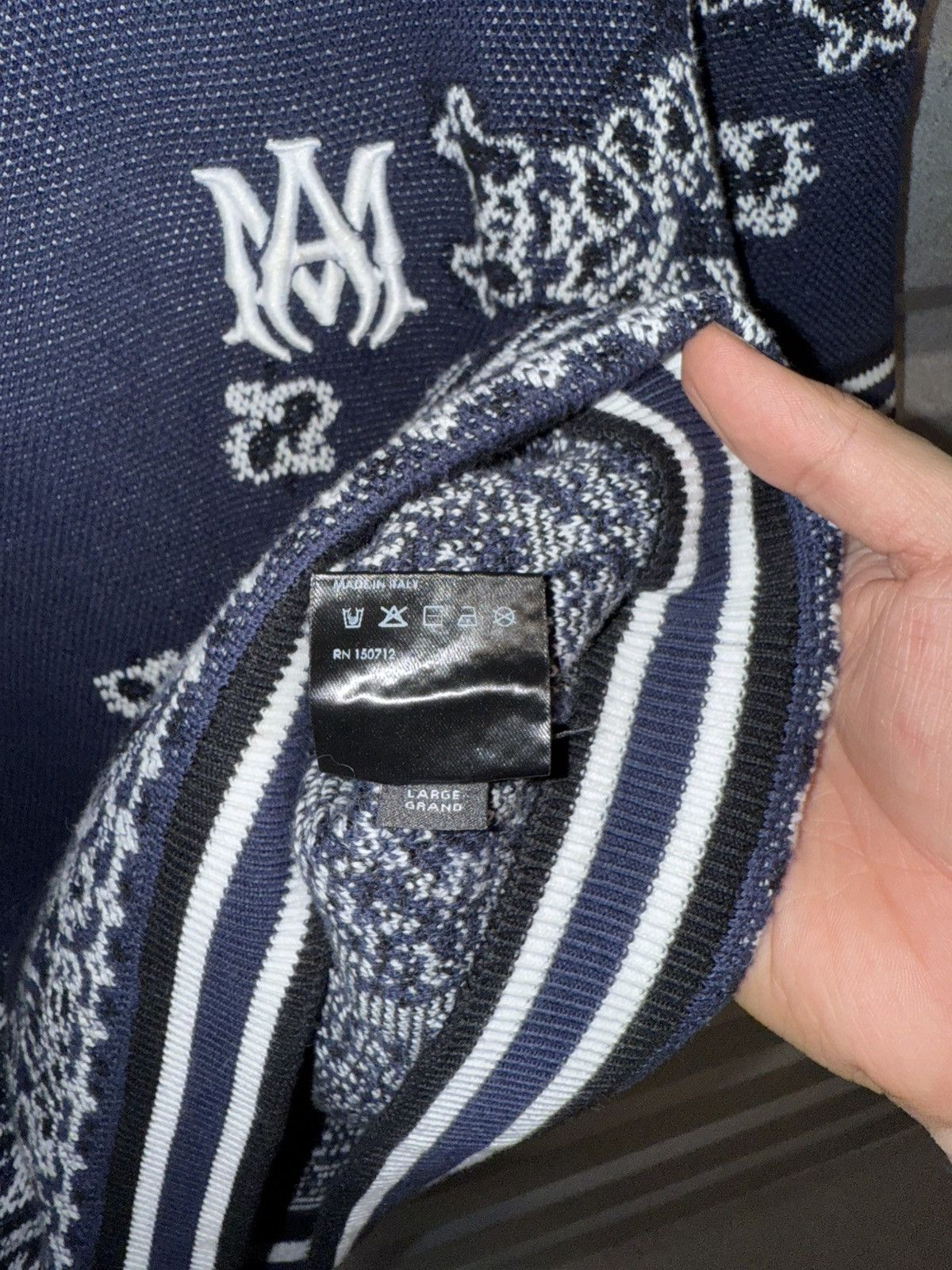 Amiri Amiri Blue Bandana Polo size Large Size US L / EU 52-54 / 3 - 6 Thumbnail