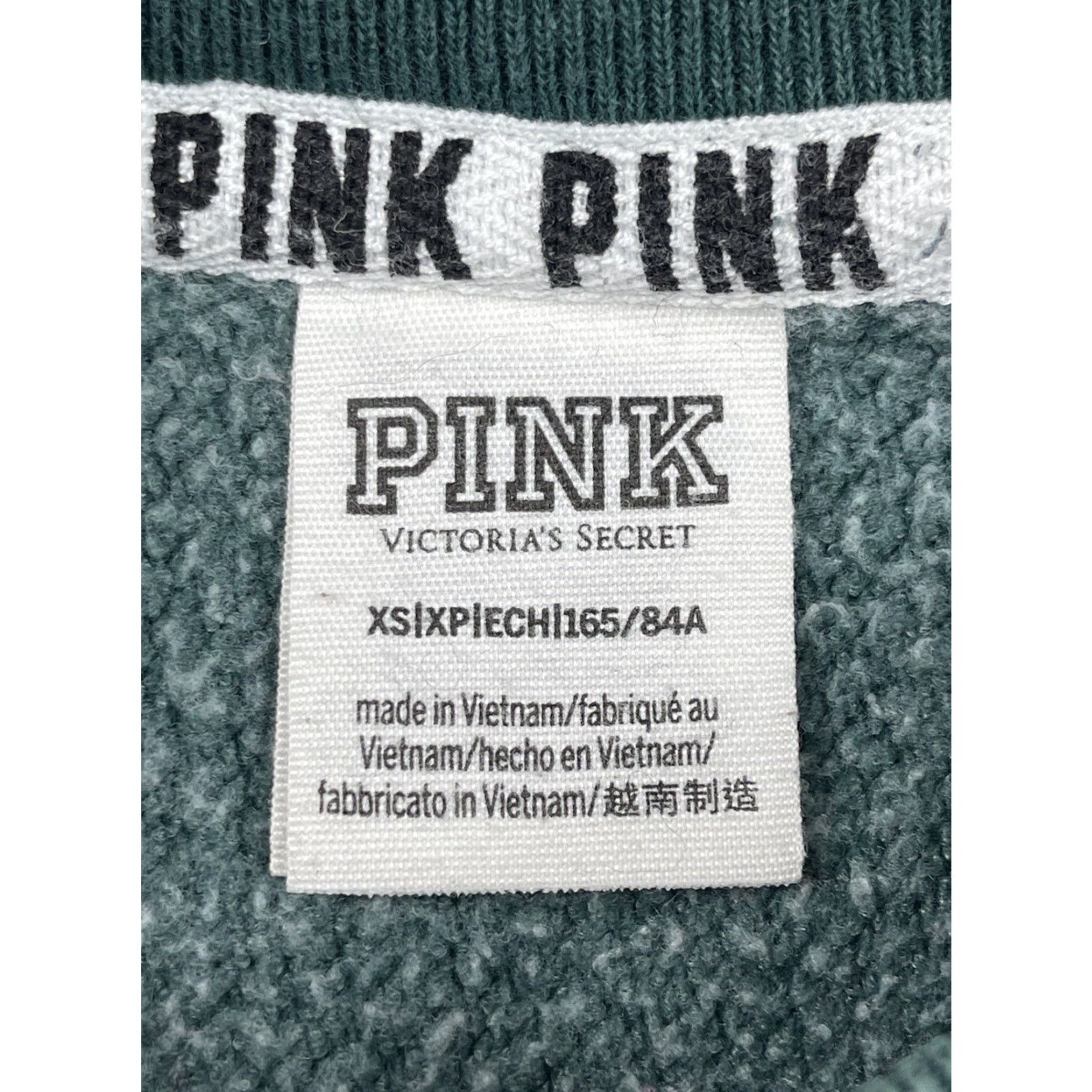 Victoria's Secret VINTAGE Victoria's Secret PINK Sweatshirt Crewneck Pullover Heavy Women’s Sz XS Green Logo Crew Neck Activewear Love Pullover Womens XS Green Size XS / US 0-2 / IT 36-38 - 5 Thumbnail