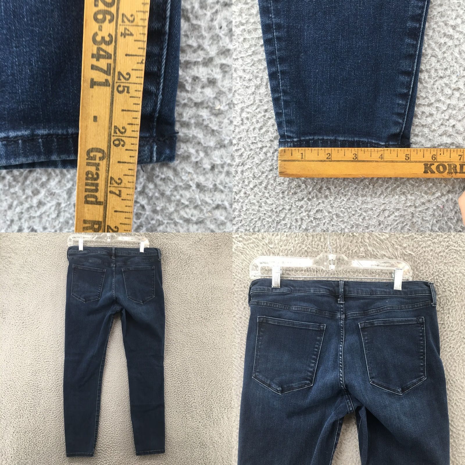 Banana Republic Banana Republic Skinny Jeans Womens 31 Blue Denim Mid Rise Zip Jeans Womens Size 31 Regular Blue Denim Bag Label 5-Pocket Classic Modern Size 24" / US 00 / IT 34 - 8 Thumbnail
