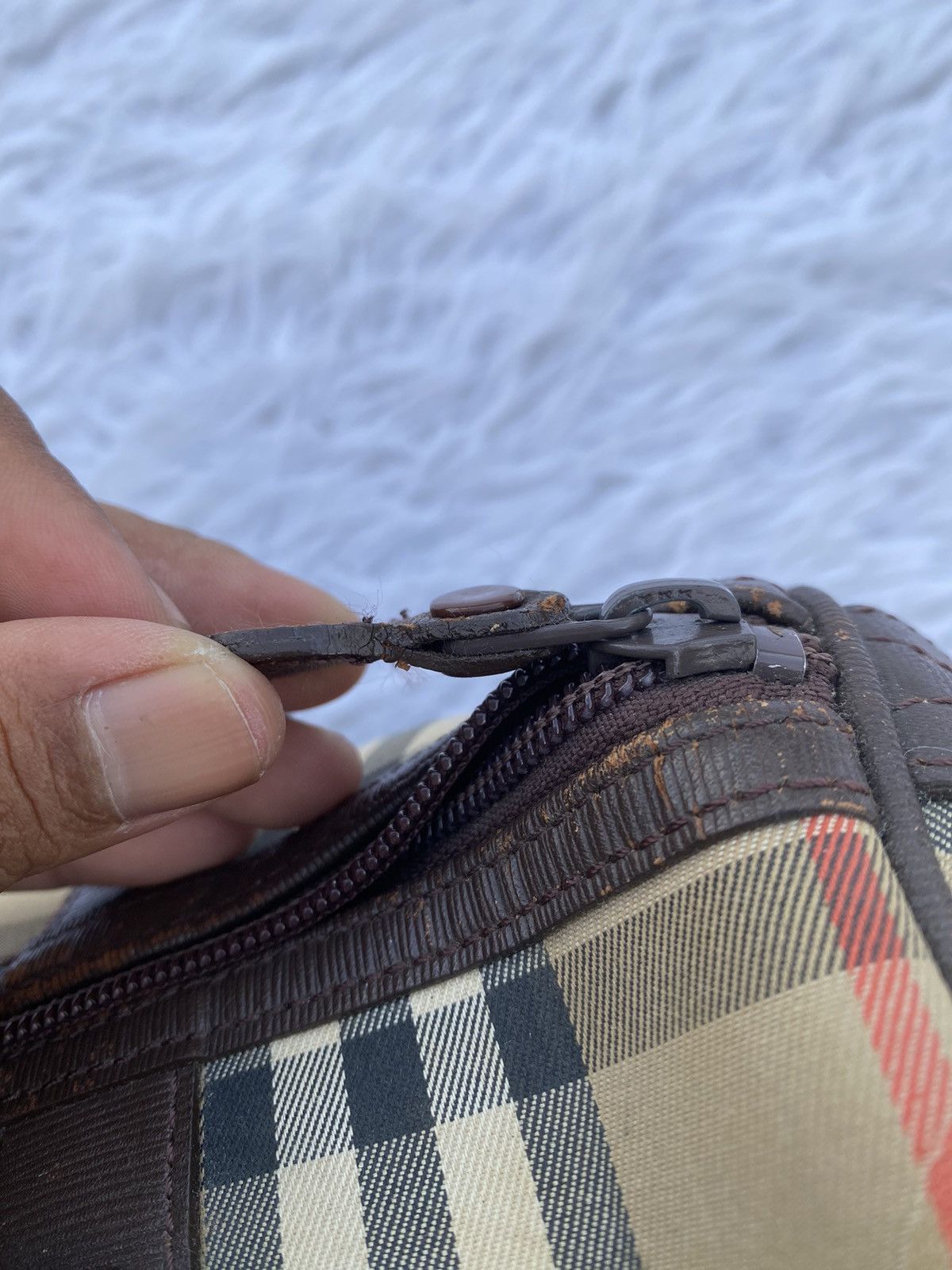 Rare Vintage 90s Burberry Nova Check Speedy Hand Bag