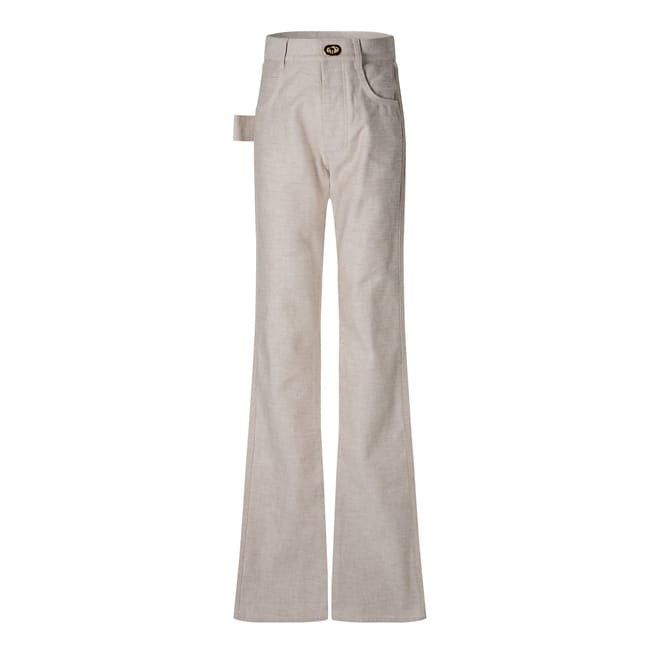 Bottega Veneta Bottega Veneta Bv Trousers in Beige Size 28" / US 6 / IT 42 - 1 Thumbnail