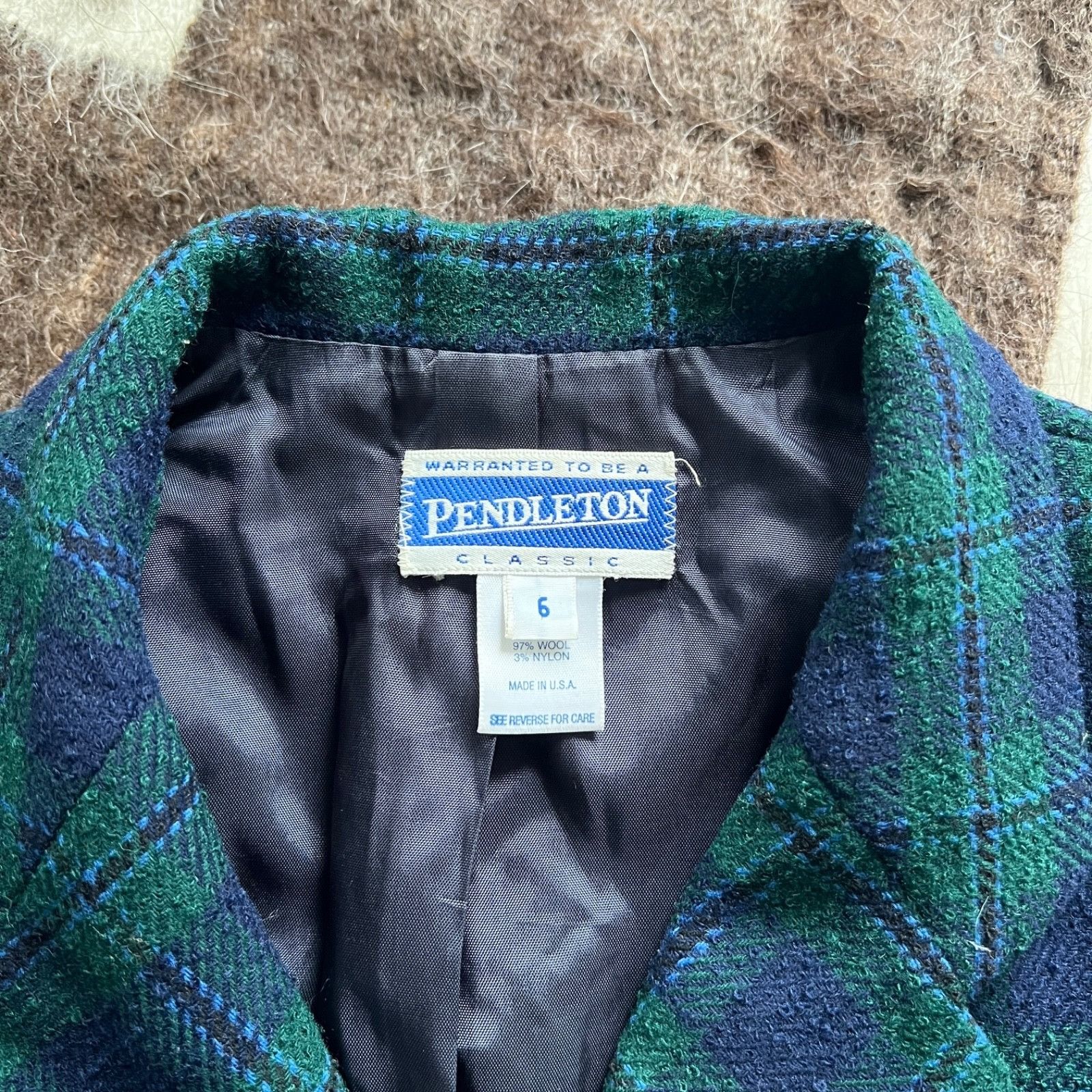 Pendleton Pendleton USA Made Wool Tartan Plaid Blazer 9577AC Size M / US 6-8 / IT 42-44 - 4 Thumbnail