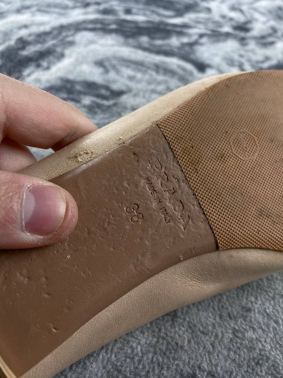 Prada Prada Quilted Bow Leather Ballet Flats Women Size 38 Beige Size US 8 / IT 38 - 20 Thumbnail