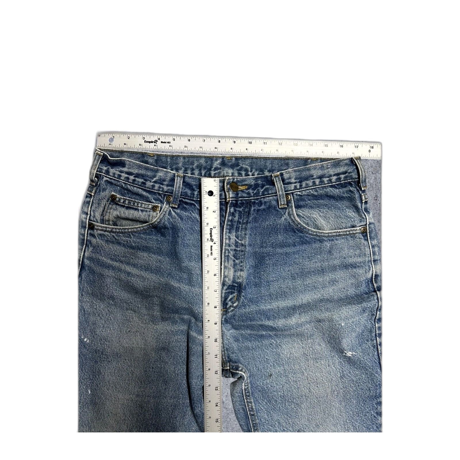 Carhartt Vintage Carhartt Jeans Mens 34x28 Relaxed Light Wash Work We Size US 34 / EU 50 - 4 Thumbnail
