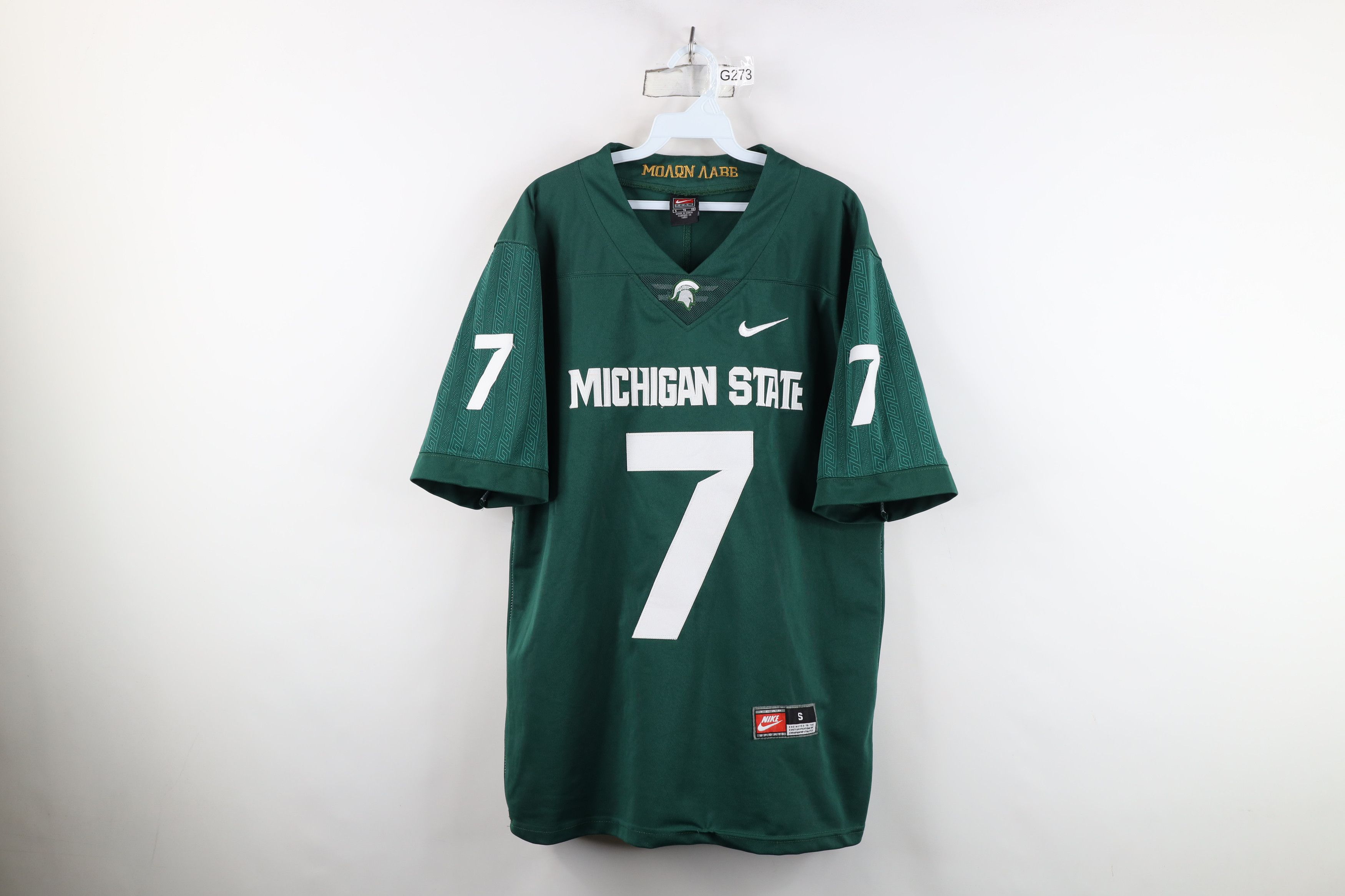 Nike Nike Labe Michigan State University Football Jersey Green #7 Size US S / EU 44-46 / 1 - 1 Thumbnail