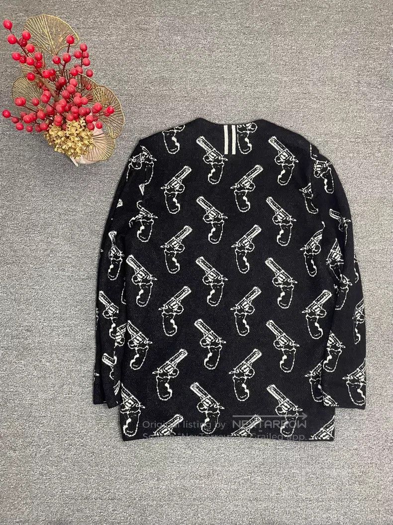 Saint Laurent Paris Revolver Wool Cardigan