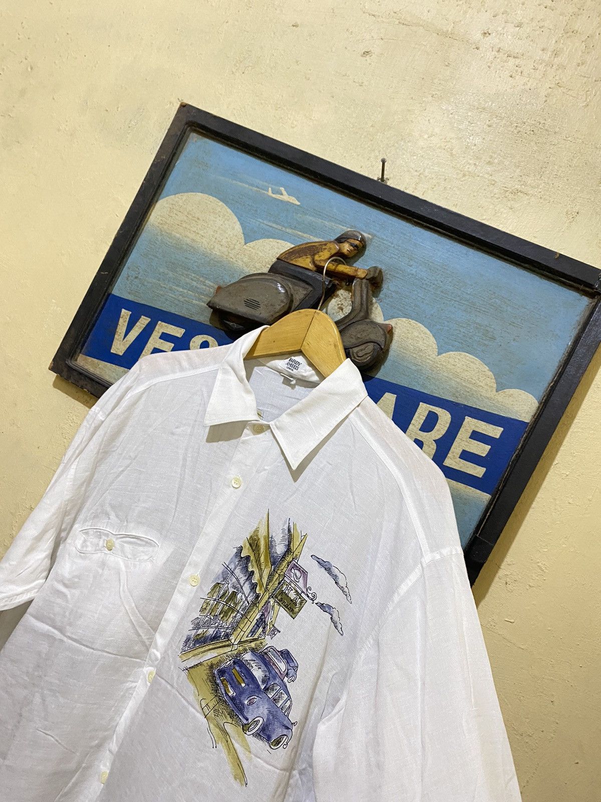 Hardy Amies 1990s RARE HARDY AMIES LONDON ART GALLERY VINTAGE SHIRT Size US L / EU 52-54 / 3 - 3 Thumbnail