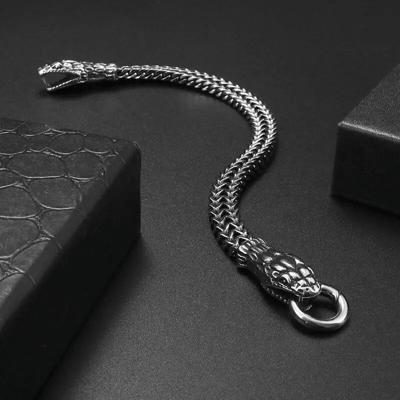 Jewelry Gothic Punk Rock Style Snake Bracelet Chain Size ONE SIZE - 3 Thumbnail