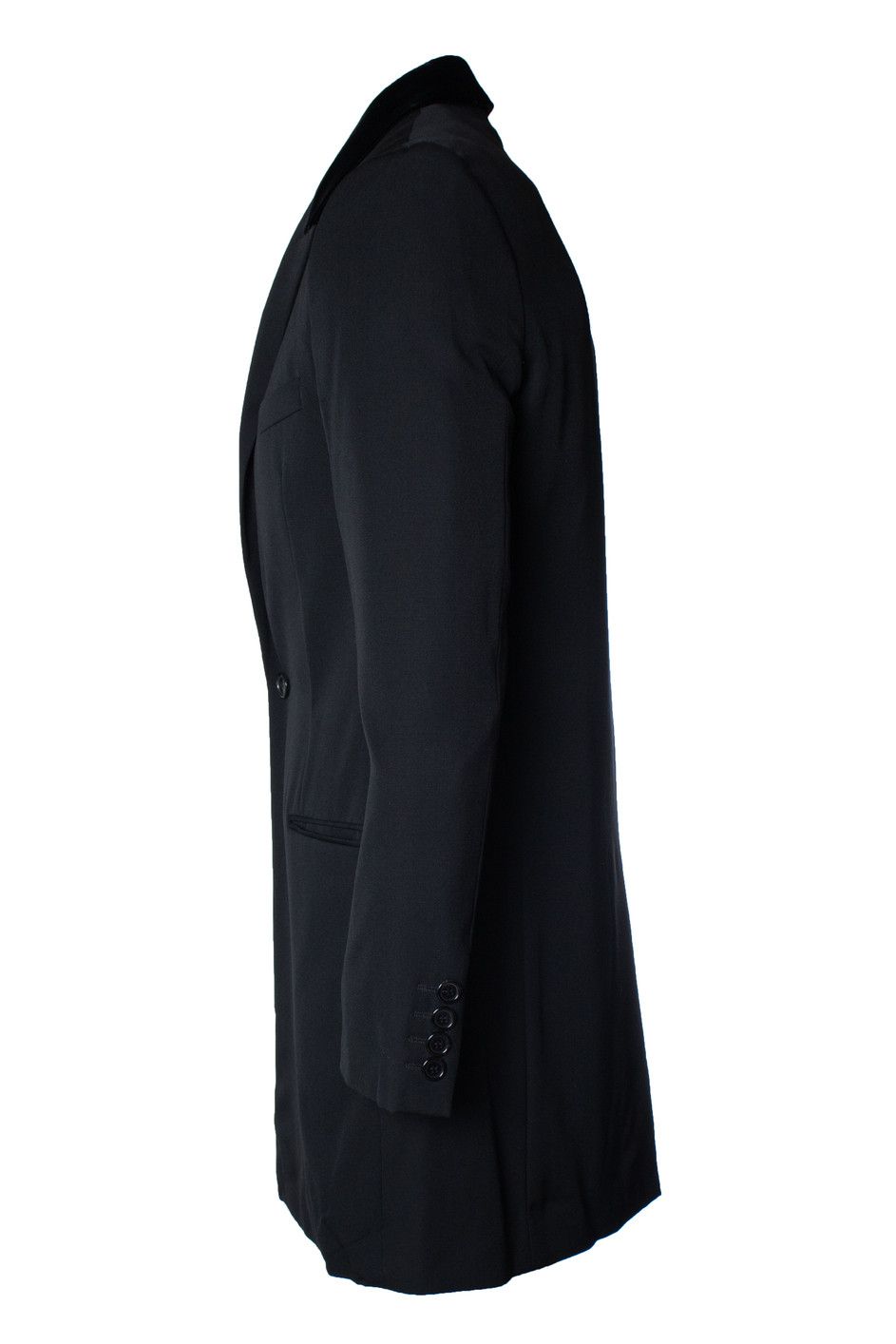 Saint Laurent Paris Saint Laurent, long blazer with velvet revert 2017 Size 50R - 2 Thumbnail