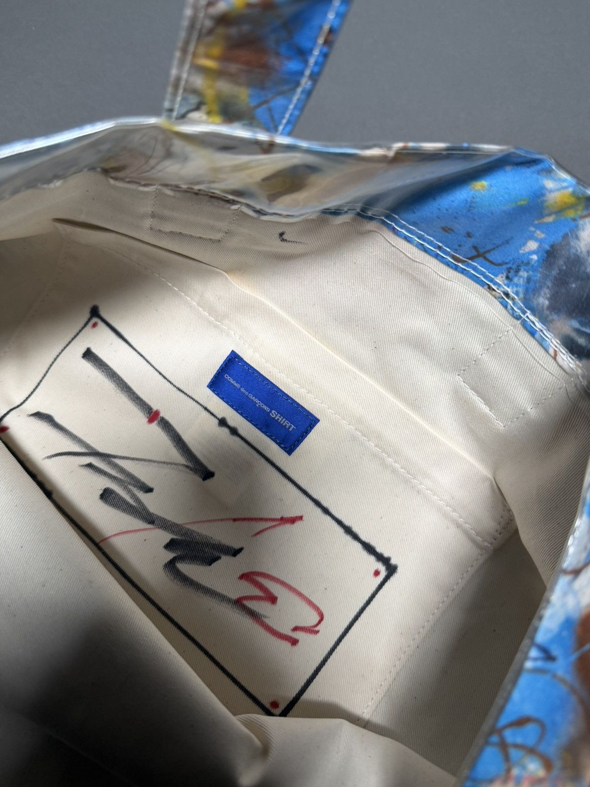 Comme des Garcons SIGNED COMME DES GARÇONS X FUTURA GRAFFITI PVC TOTE BAG Size ONE SIZE - 4 Thumbnail