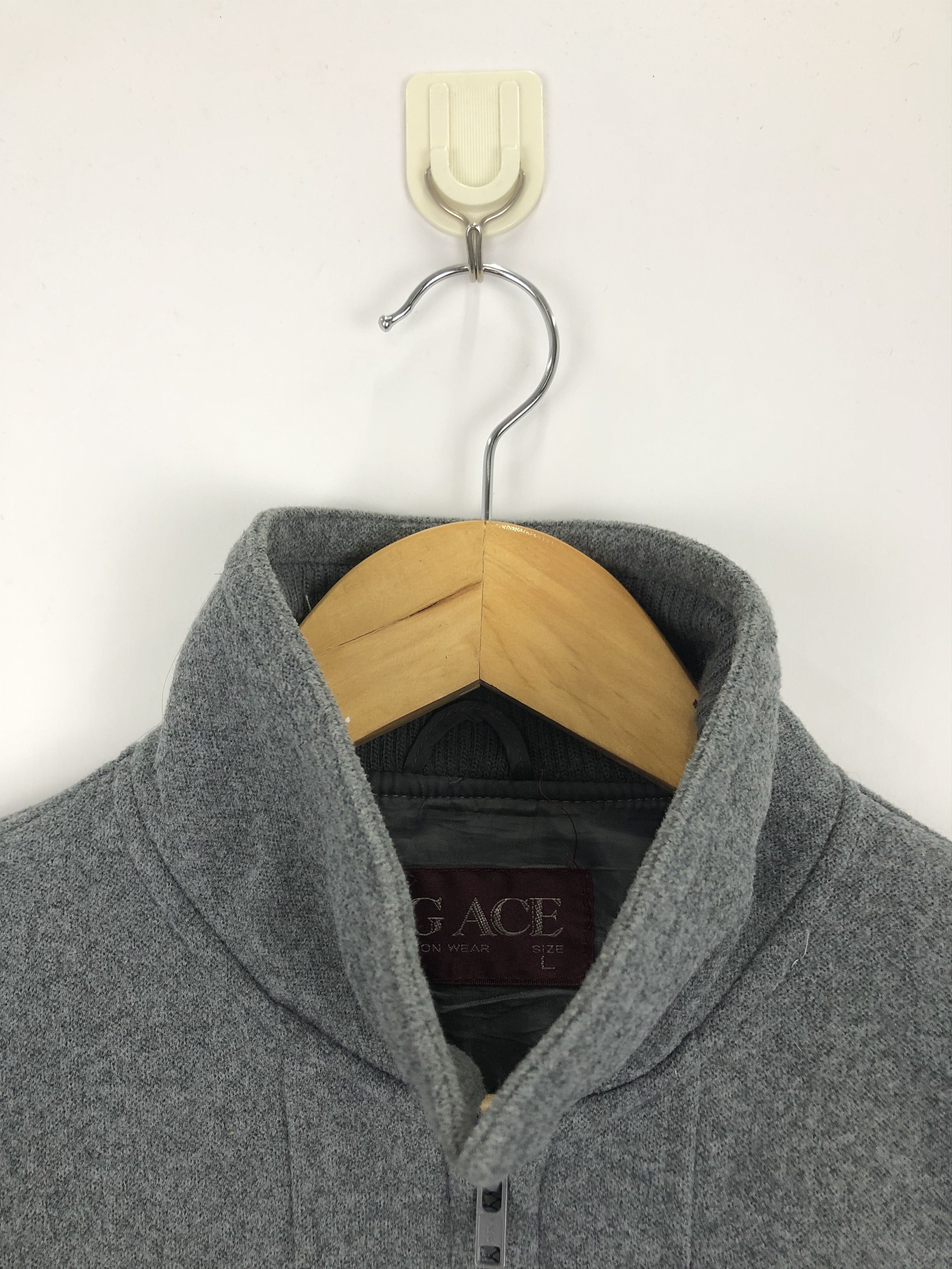 Japanese Brand Vintage Japanese Brand Zipper Wool Jacket V0421 Size US L / EU 52-54 / 3 - 7 Thumbnail