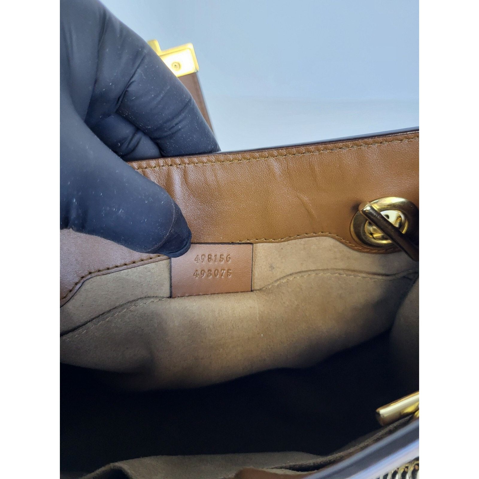Gucci Gucci Padlock Shoulder Bag Small Brown Canvas Shoulder Bag Size ONE SIZE - 14 Thumbnail