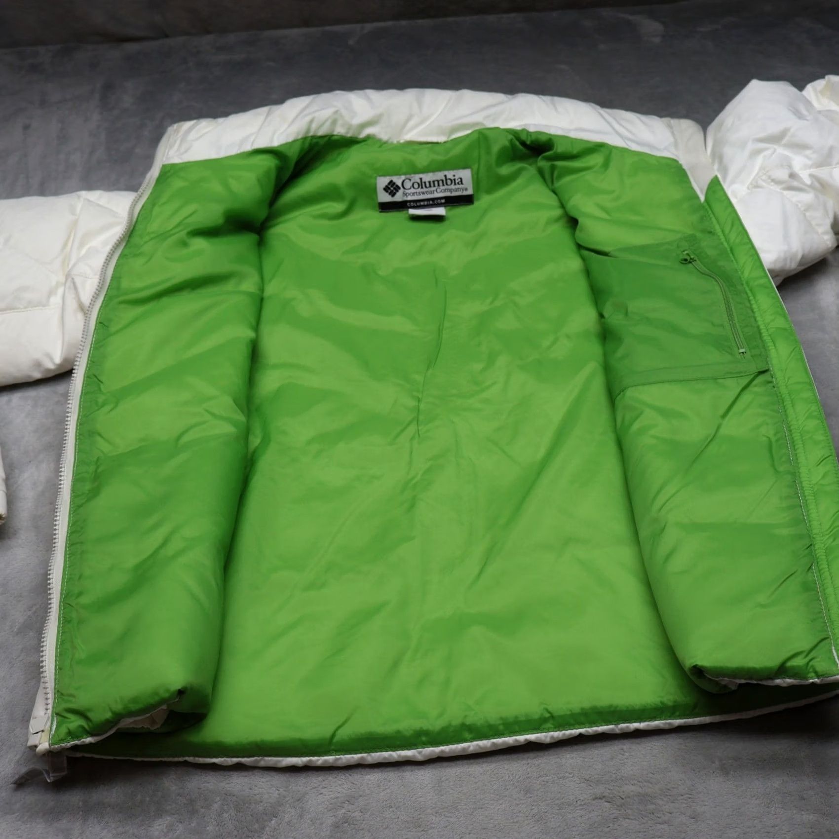 Vintage Columbia Womens Large White Down Insulated Puffer Jacket Size L / US 10 / IT 46 - 6 Thumbnail