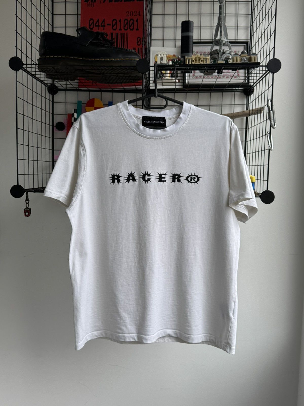 Racer Worldwide Racer Spiked White T-shirt Size US M / EU 48-50 / 2 - 1 Thumbnail