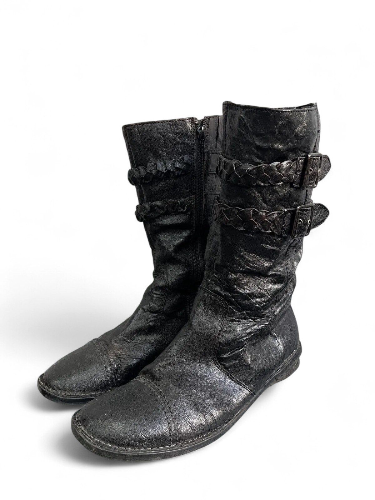 Hedi Slimane Rare boxing 14th addiction style leather moto boots hype Size US 8 / EU 41 - 4 Thumbnail