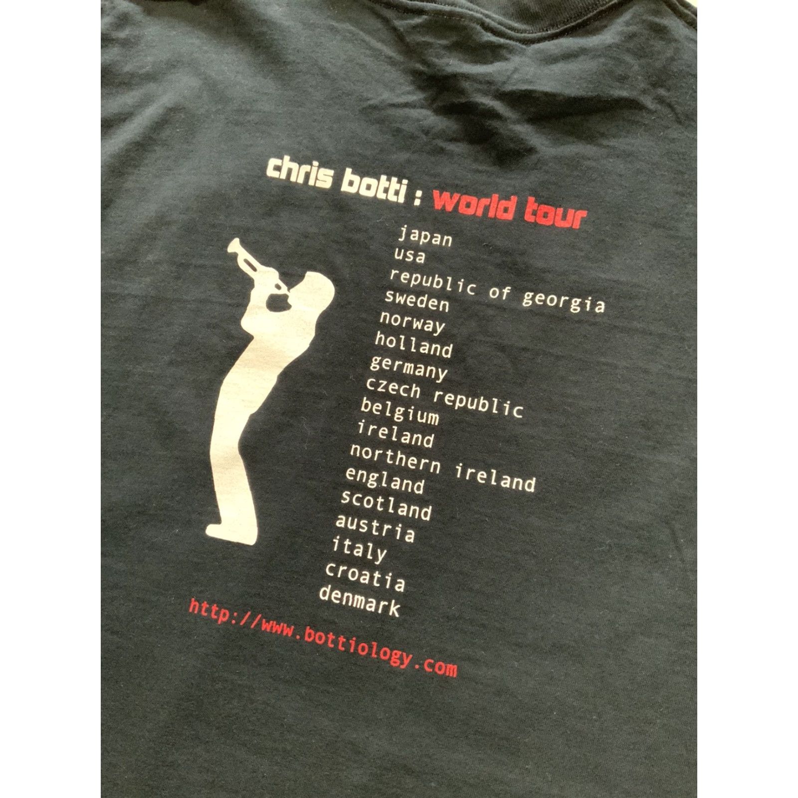 Fruit Of The Loom VINTAGE Chris Botti Trumpet Jazz World Tour 2 Sided Graphic T-Shirt L Mens Black 2000s Y2K Size US L / EU 52-54 / 3 - 8 Thumbnail