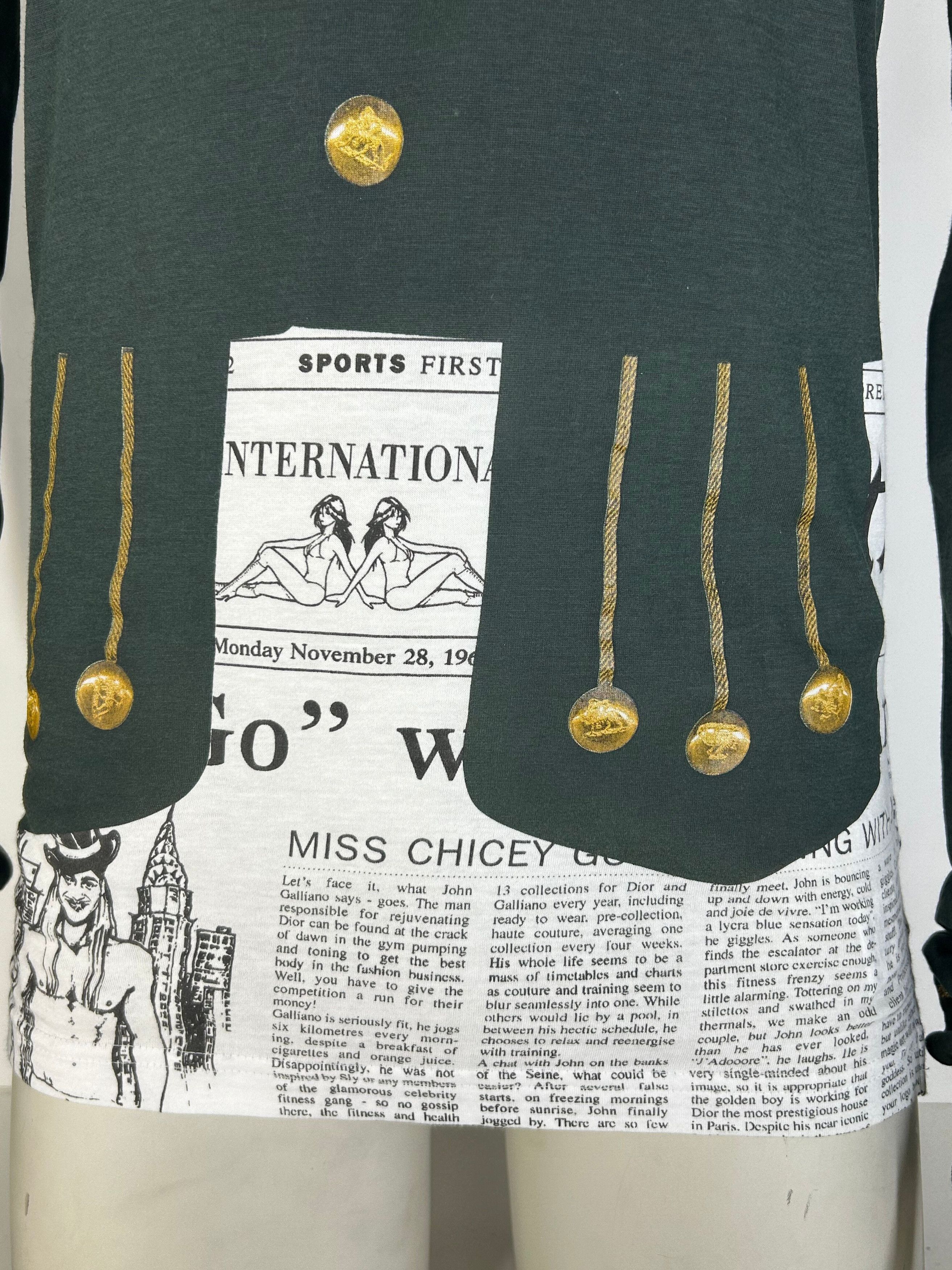 John Galliano John Galliano Henley Style Shirt With Military Tunic Inspire Size US XL / EU 56 / 4 - 5 Thumbnail