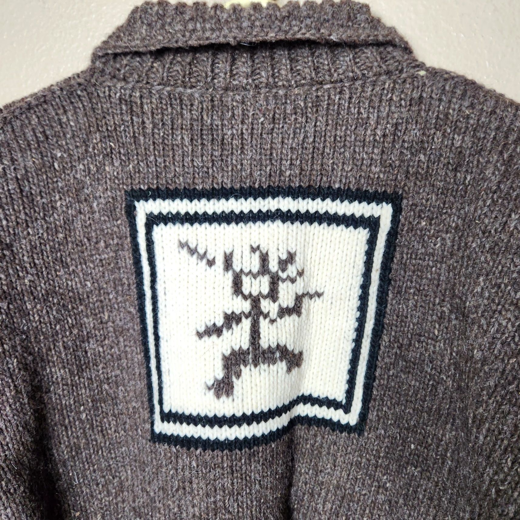 Vintage VINTAGE Coraza Crafts Cardigan |L| 100% Wool Brown VTG Hand Knit Equador Handknit Size L / US 10 / IT 46 - 7 Thumbnail