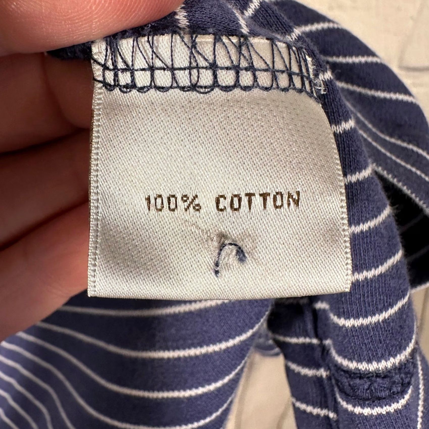 Peter Millar Peter Millar Mens Large Blue White Striped Cotton Short Sleeve Polo MF13K26 Size US L / EU 52-54 / 3 - 3 Thumbnail