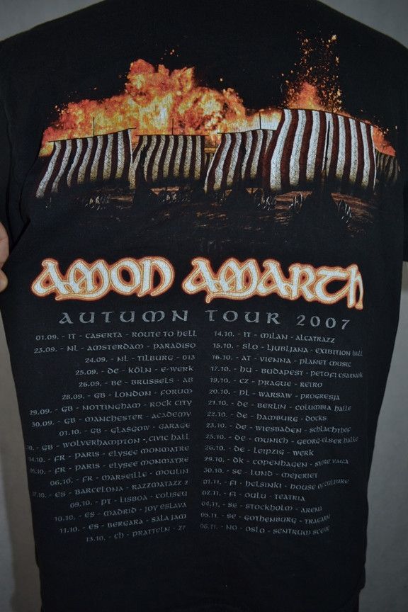Band Tees × Vintage Vintage Amon Amarth Autumn Tour 2007 tee S Size US S / EU 44-46 / 1 - 3 Thumbnail
