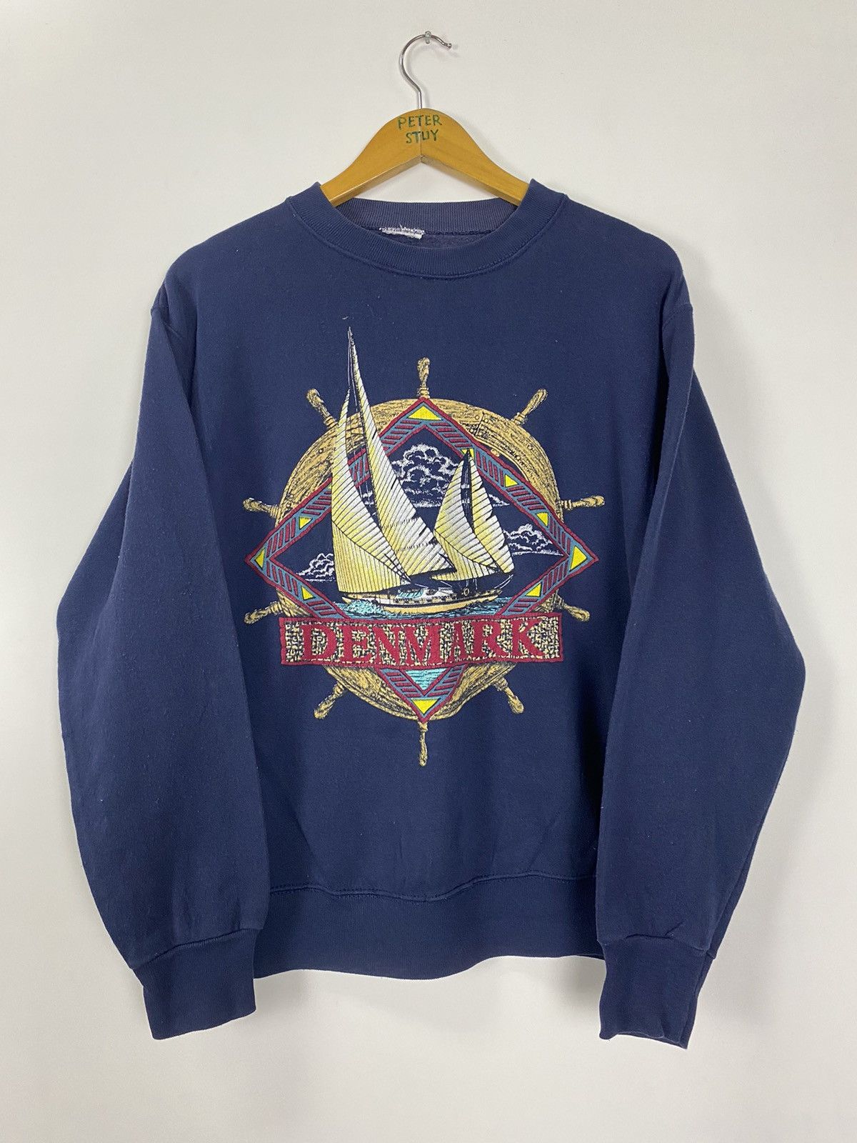 Vintage Vintage 80s Denmark Sweatshirt Size US M / EU 48-50 / 2 - 8 Thumbnail
