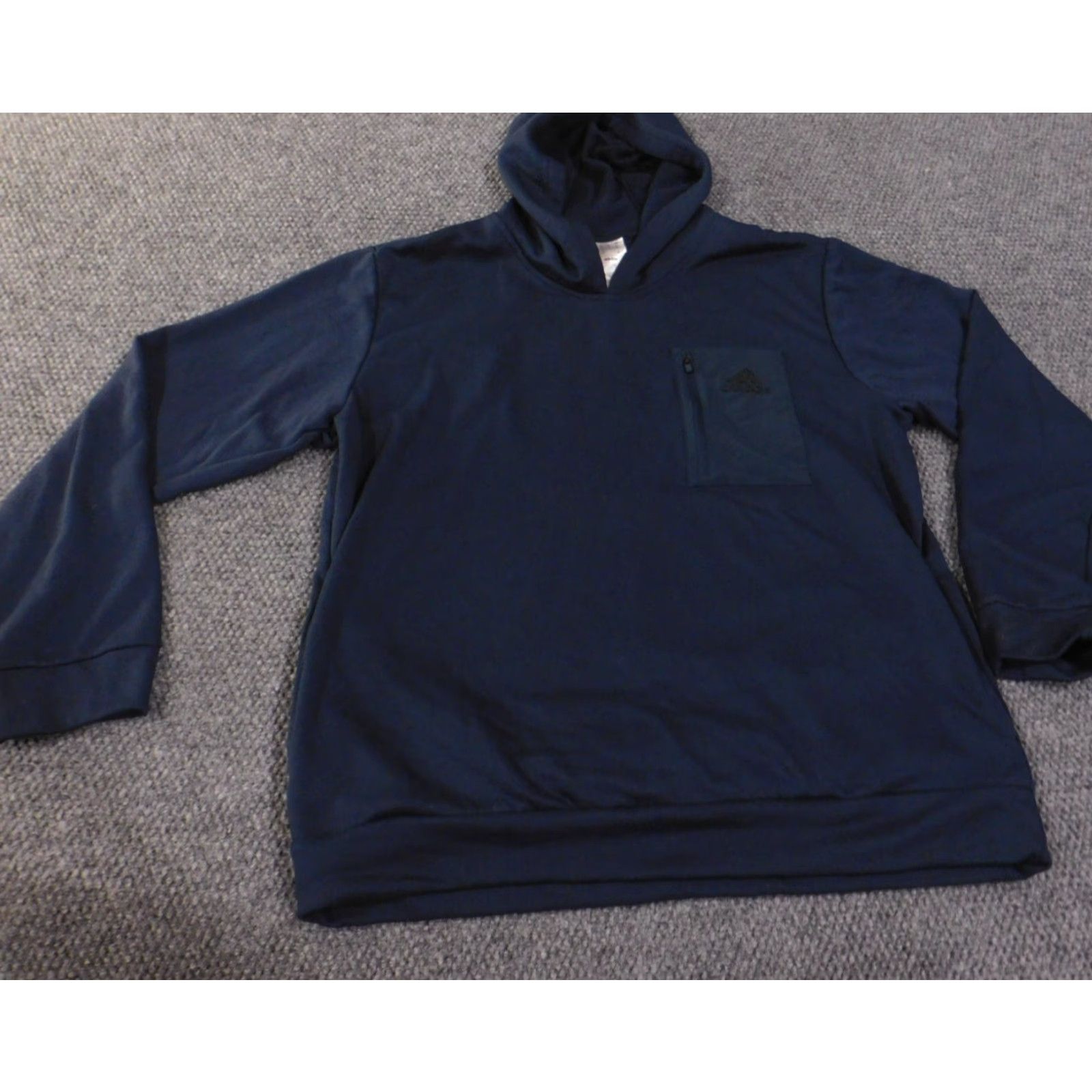 Adidas Adidas Hoodie Mens XL Blue Pullover Logo Performance Stretch Retro Zip Pocket Size US XL / EU 56 / 4 - 3 Thumbnail