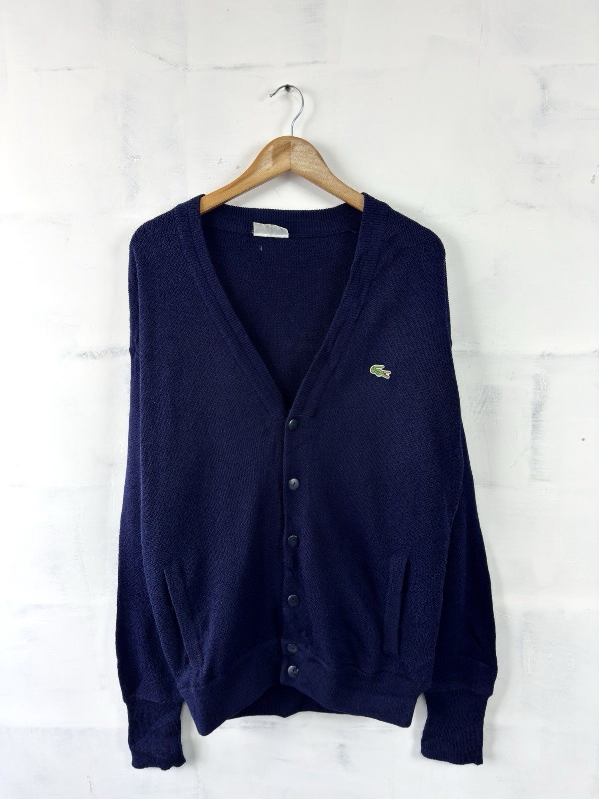 Lacoste × Supreme Supreme x Lacoste Striped Cardigan Navy | Grailed