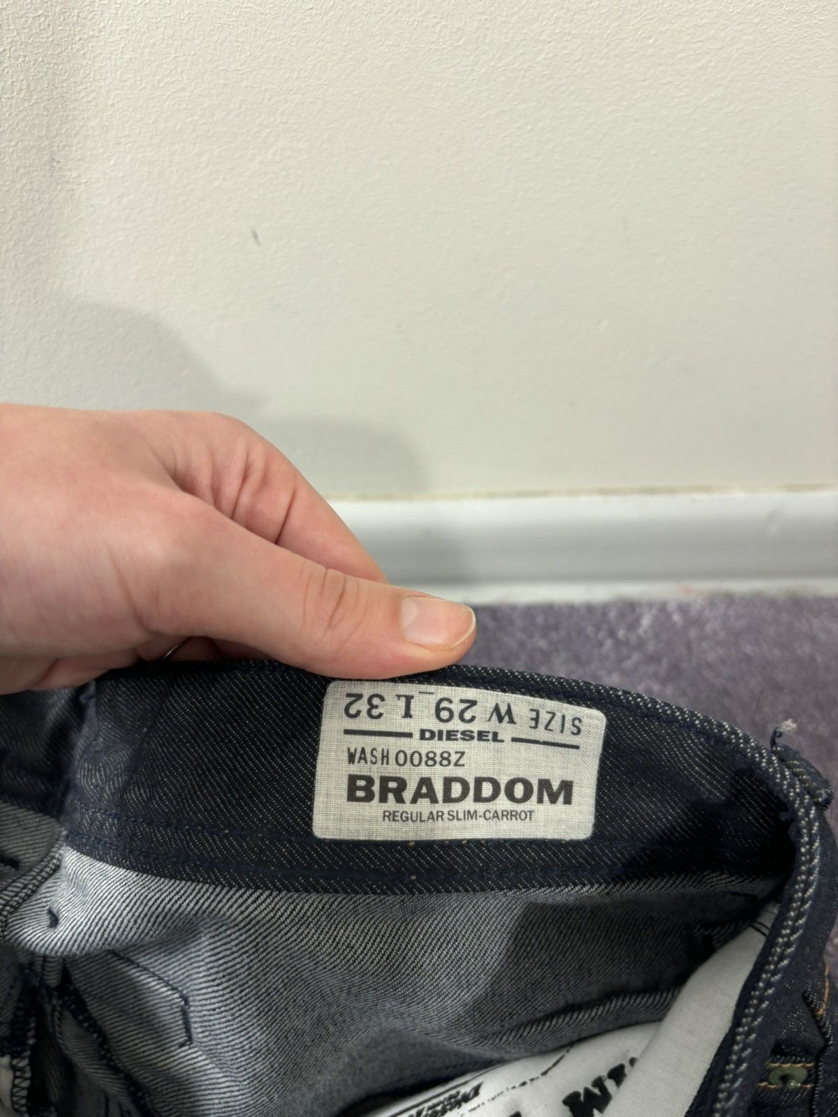 Diesel Diesel Braddom NWT Regular Slim Avant Garde Denim Jeans Size US 29 - 11 Thumbnail